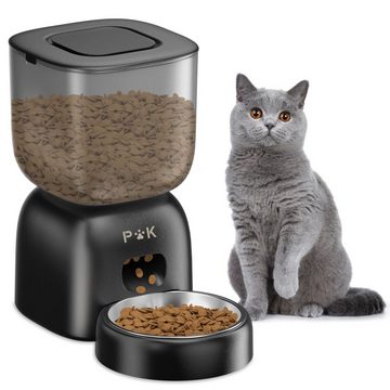 ANTEN Katzen-Futterautomat 3L Automatischer Futterautomat für Katzen/Hunde - Beige/Schwarz