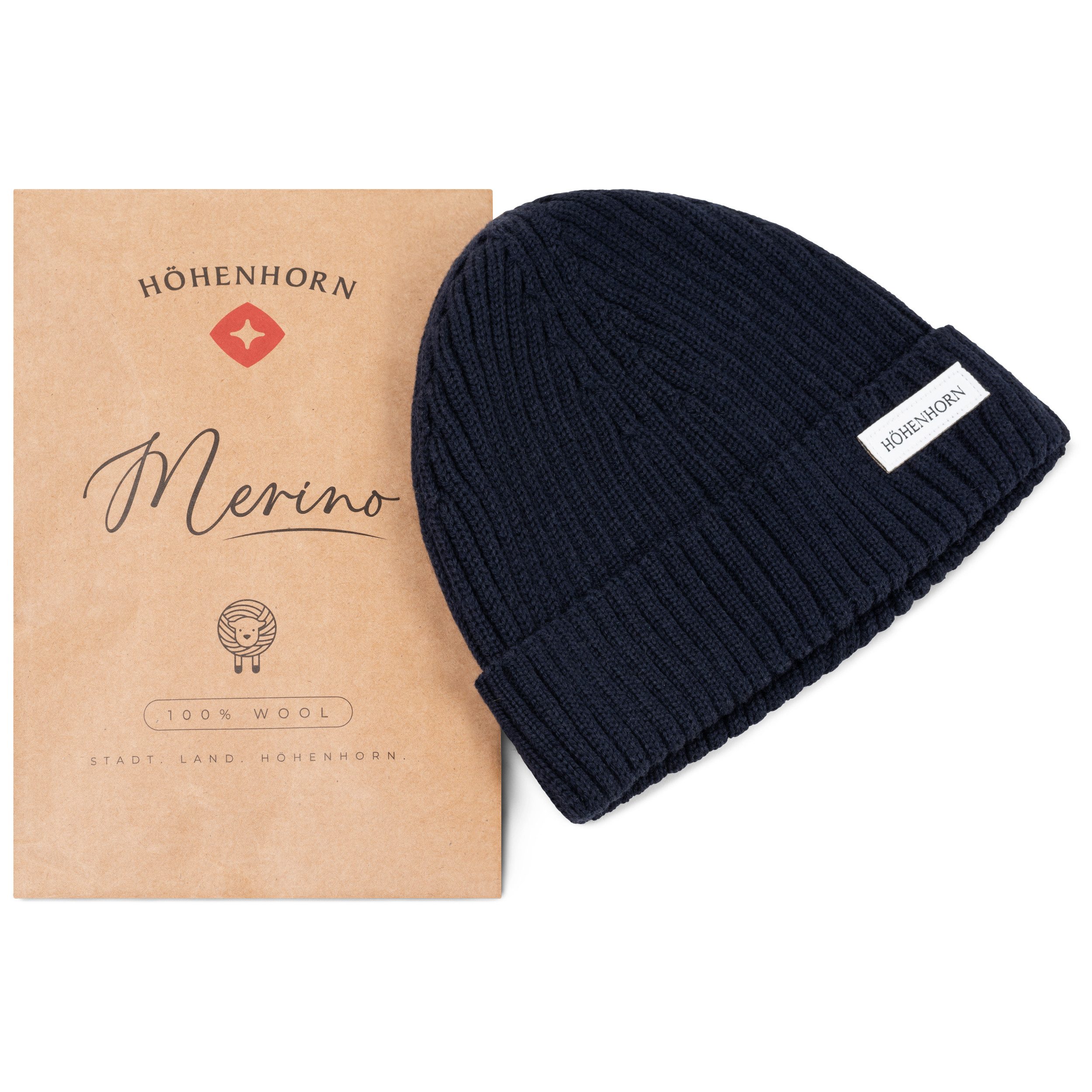 Höhenhorn Beanie Nordföhn Knitted Merinowolle Strickmütze günstig online kaufen