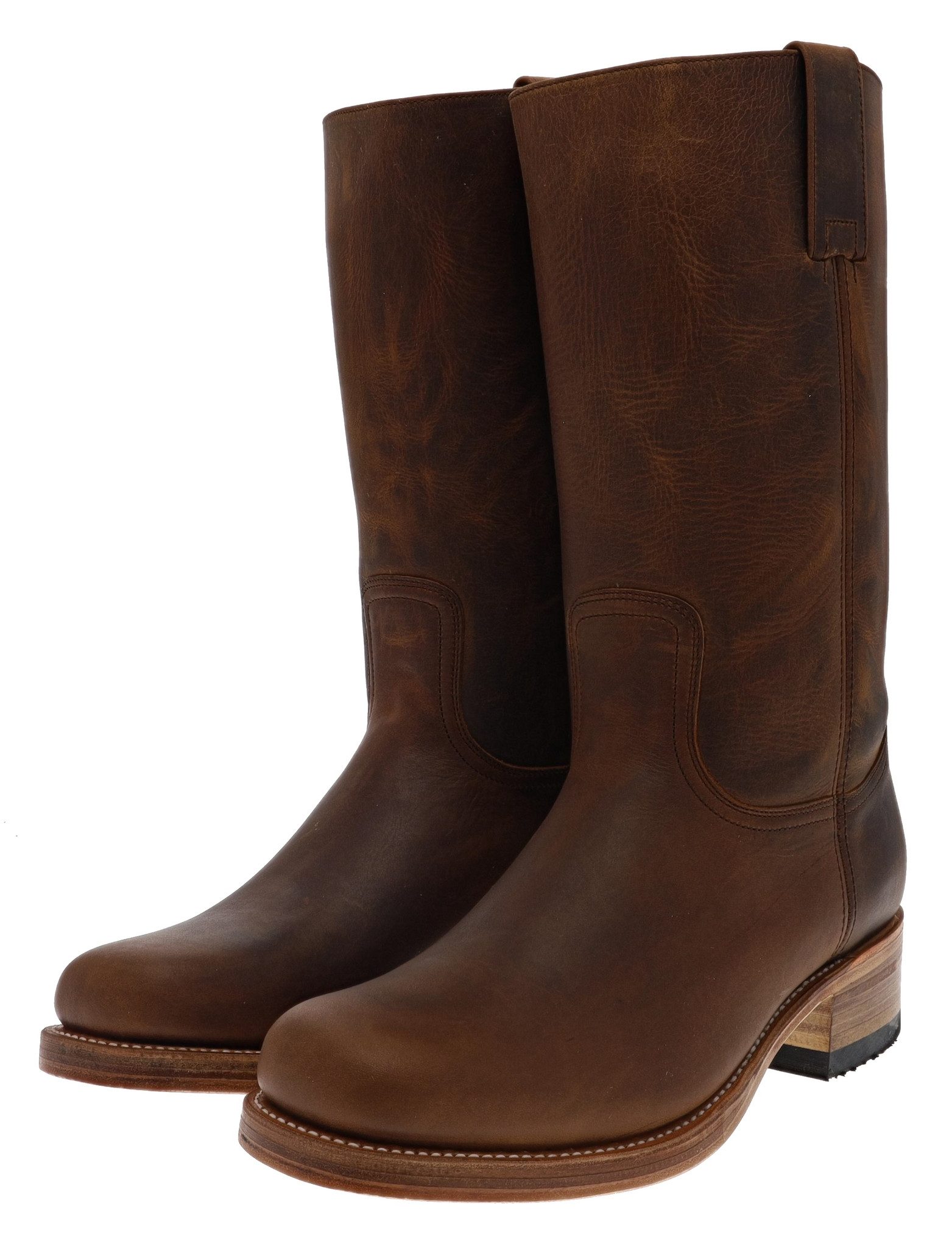 Sendra Boots 3162 Braun Cowboystiefel Rahmengenäht Unisex Lederstiefel, Lederlaufsohle