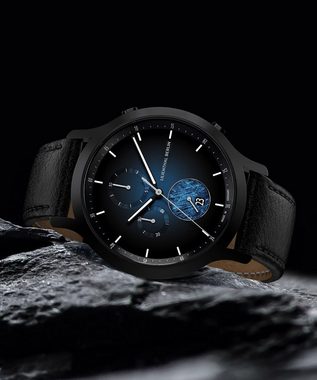 Lilienthal Berlin Chronograph Chronograph LE Meteorite IV - Leder Schwarz