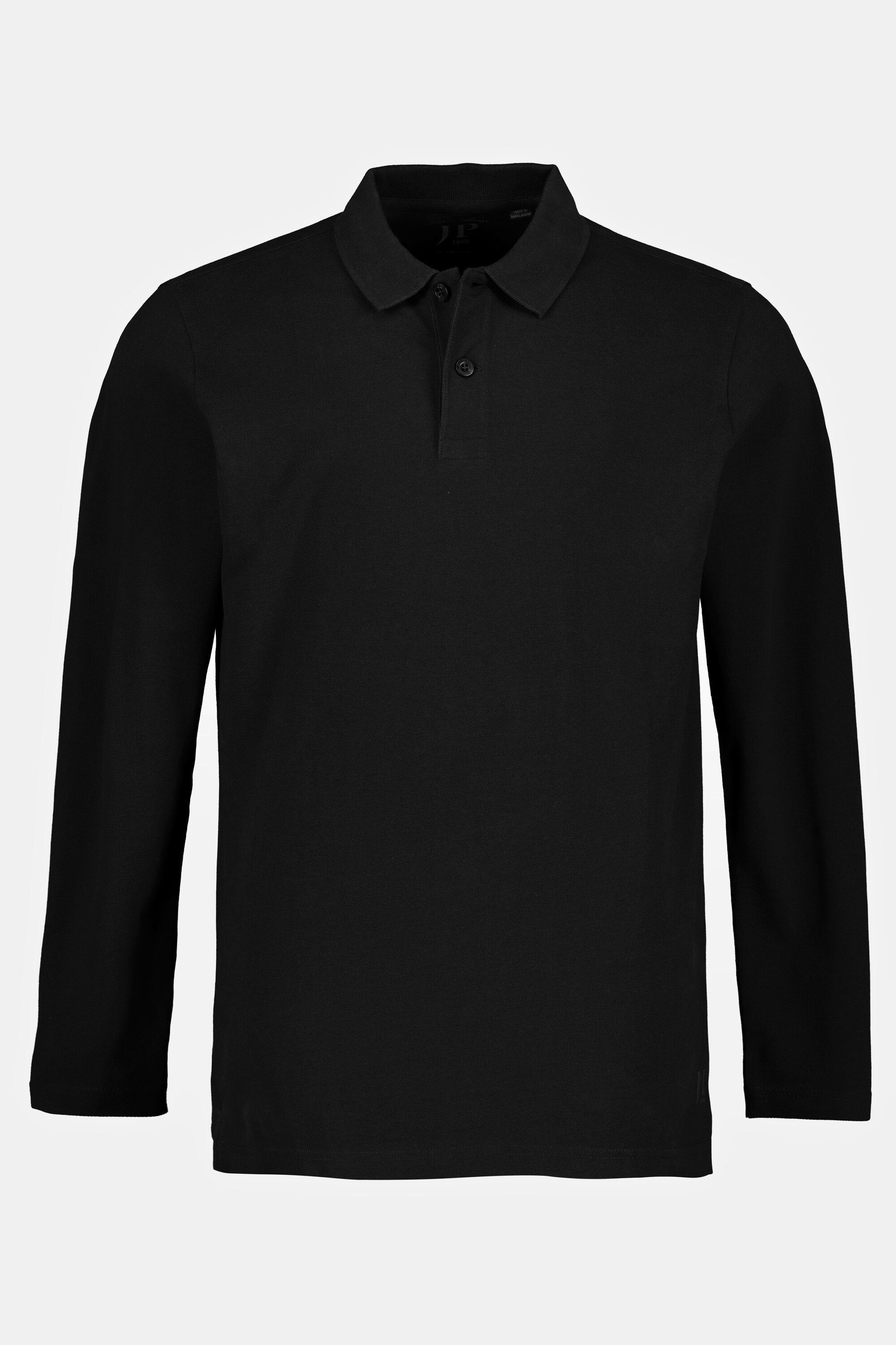 8 JP1880 Langarm Basic Piqué Poloshirt Poloshirt XL schwarz bis