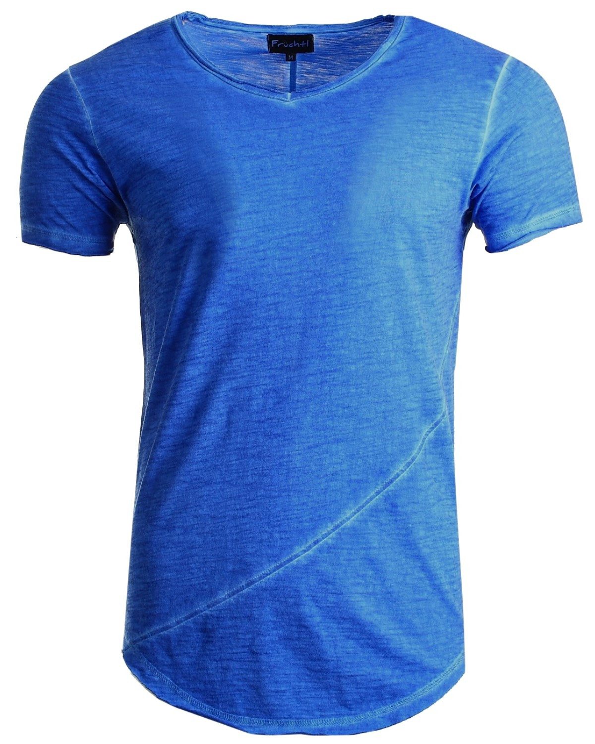 Früchtl T-Shirt mit tiefem V-Ausschnitt