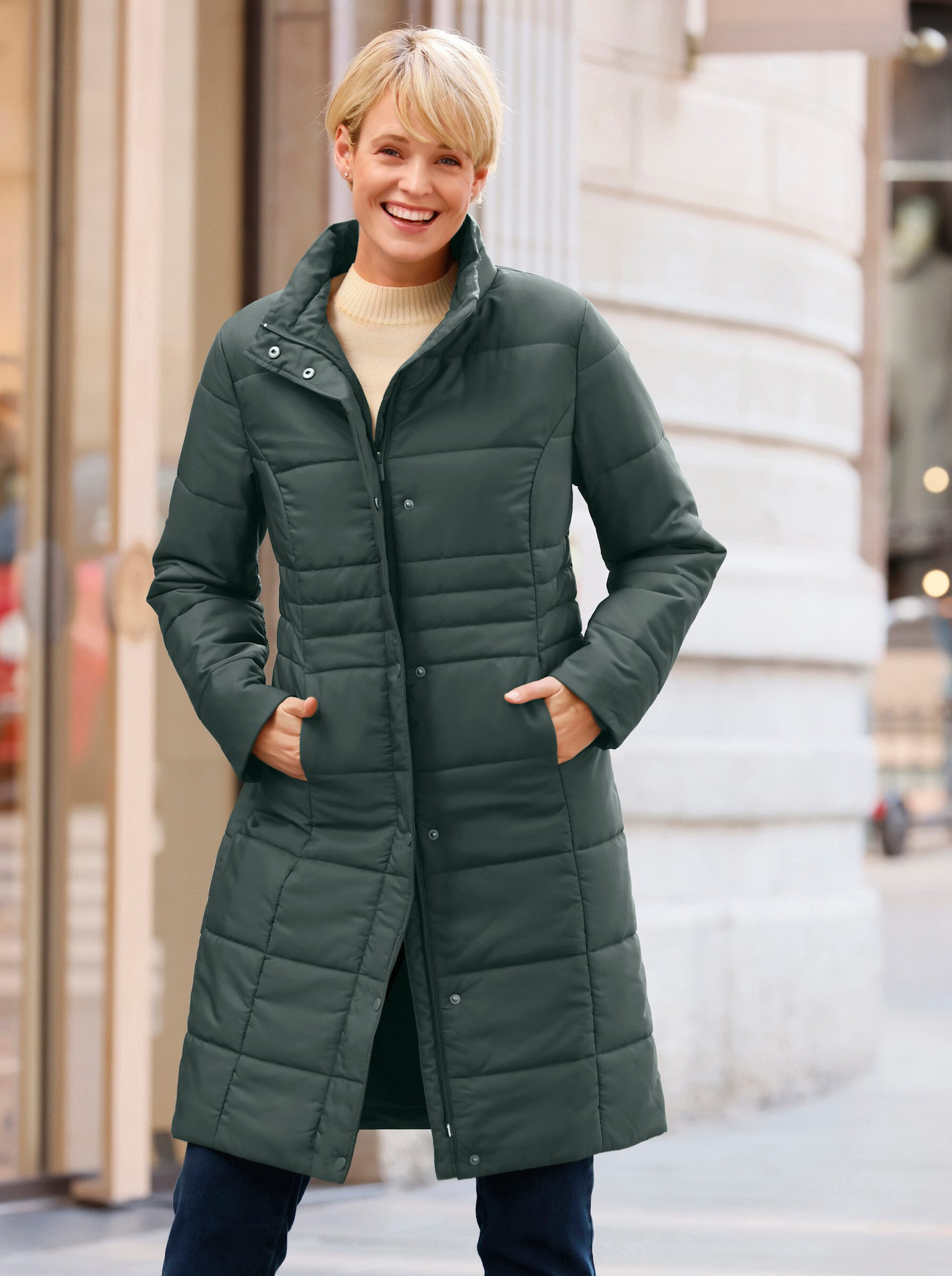 Sieh an! Langmantel Steppmantel