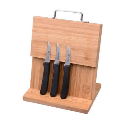 GRÄWE Messerblock GRÄWE Magnet-Messerhalter Bambus klein mit Küchenmessern