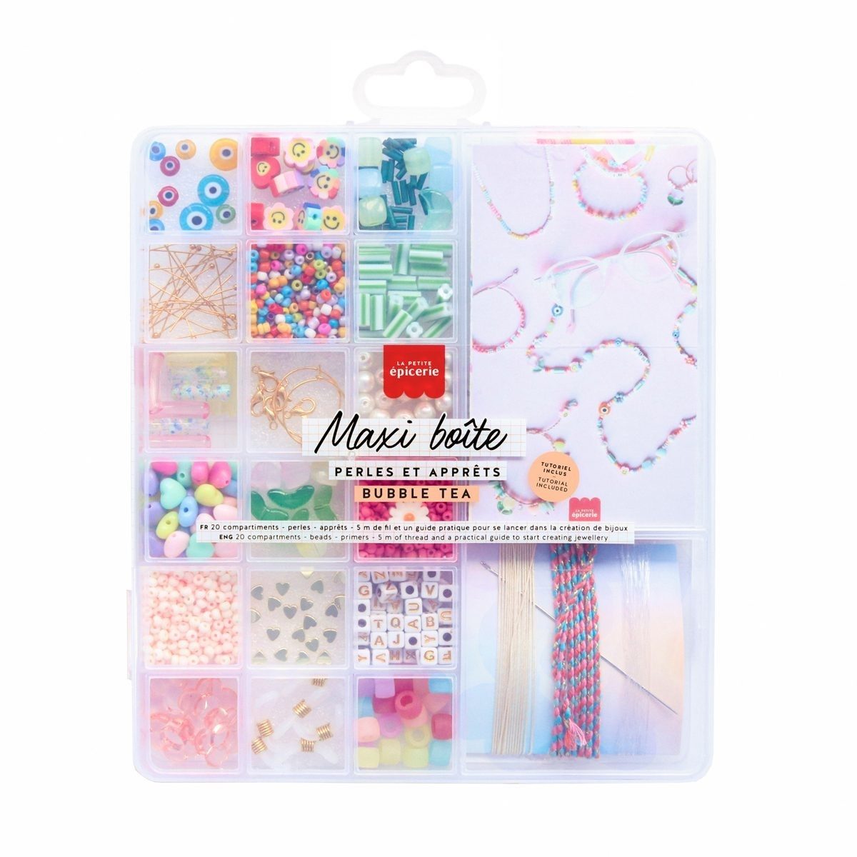 La Petite Epicerie Kreativset Perlenbox Schmuckbastelset mit Zubehör, DIY Set kreativ