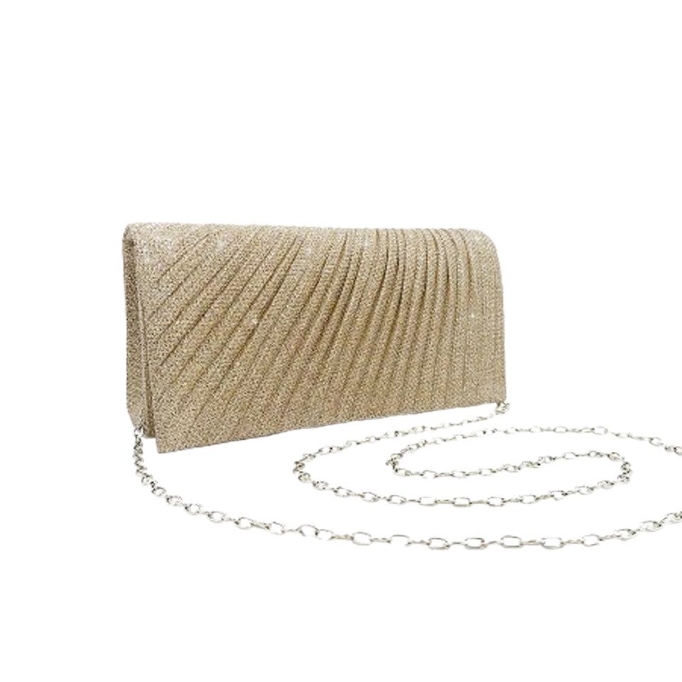 Abendtasche Kettentasche, Clutch Damen, Glitzer Abendtasche, Elegante
