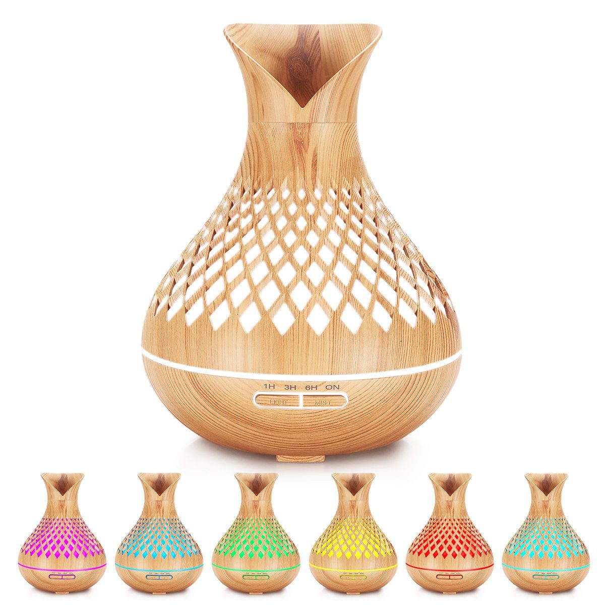 Luftbefeuchter Aroma Diffuser Luftbefeuchter, mit Timer, LED Farbwechsel 7 Farben