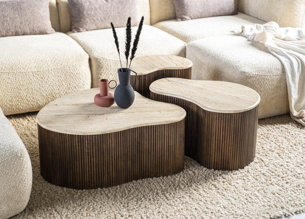 LEVEN Lifestyle Couchtisch LARIE organisch Tischplatte günstig online kaufen