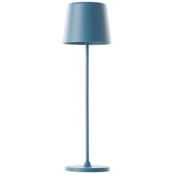 Brilliant Außen-Tischleuchte Kaami, Dimmfunktion, Warmweiß, Kaami LED Außentischleuchte 37cm hellblau Metall/Holz blau 2 W LED int