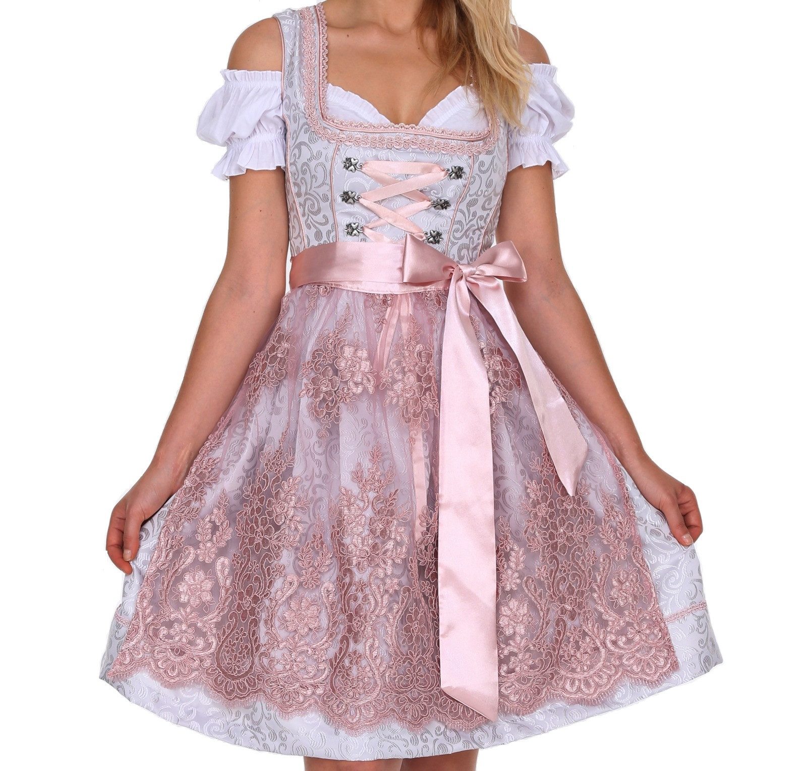 Trachtl Dirndl Trachtl-Lifos Diana Grau 3 tlg. günstig online kaufen