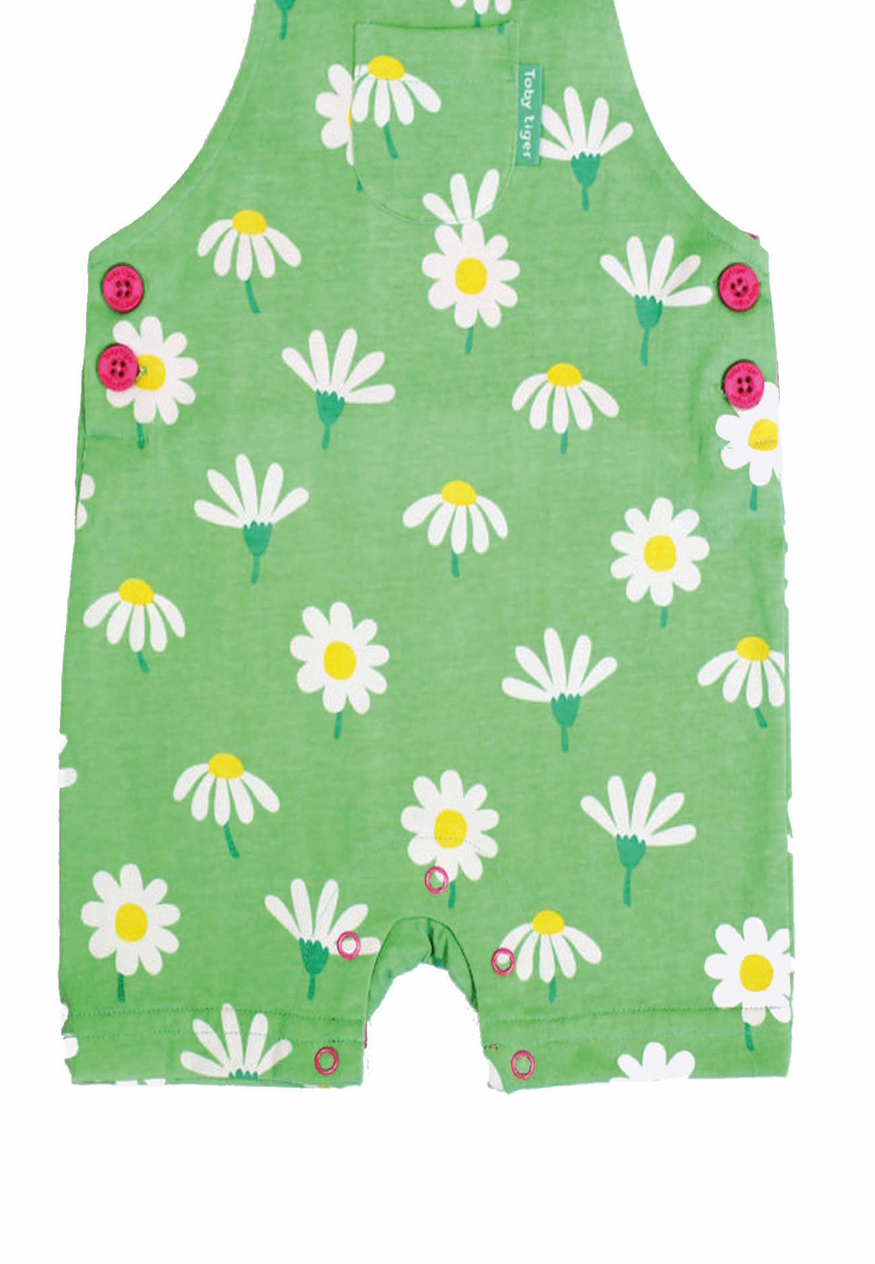 Toby Tiger Latzhose Latzhose mit Gänseblümchen Print