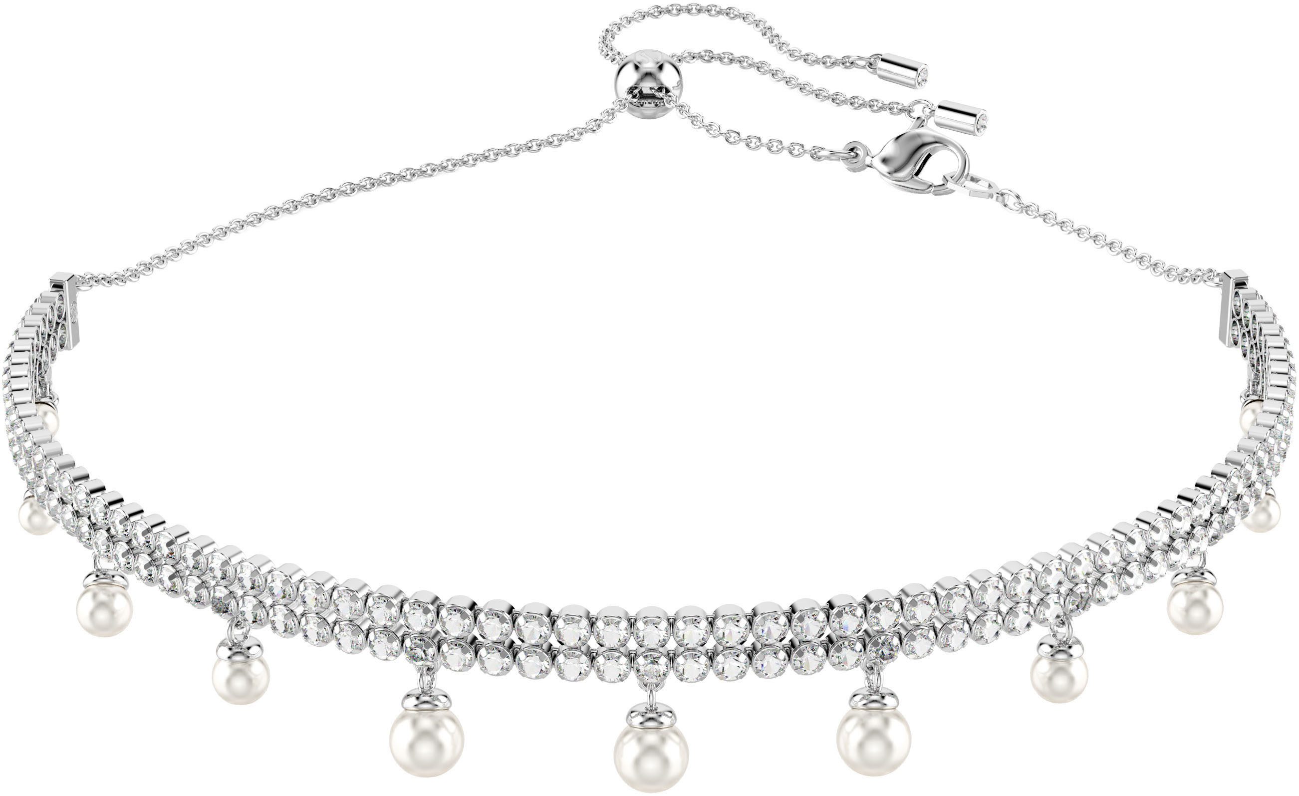 Swarovski Choker Schmuck Geschenk Ariana Grande Halsband, mit Swarovski® Kristall - mit Swarovski® Perle