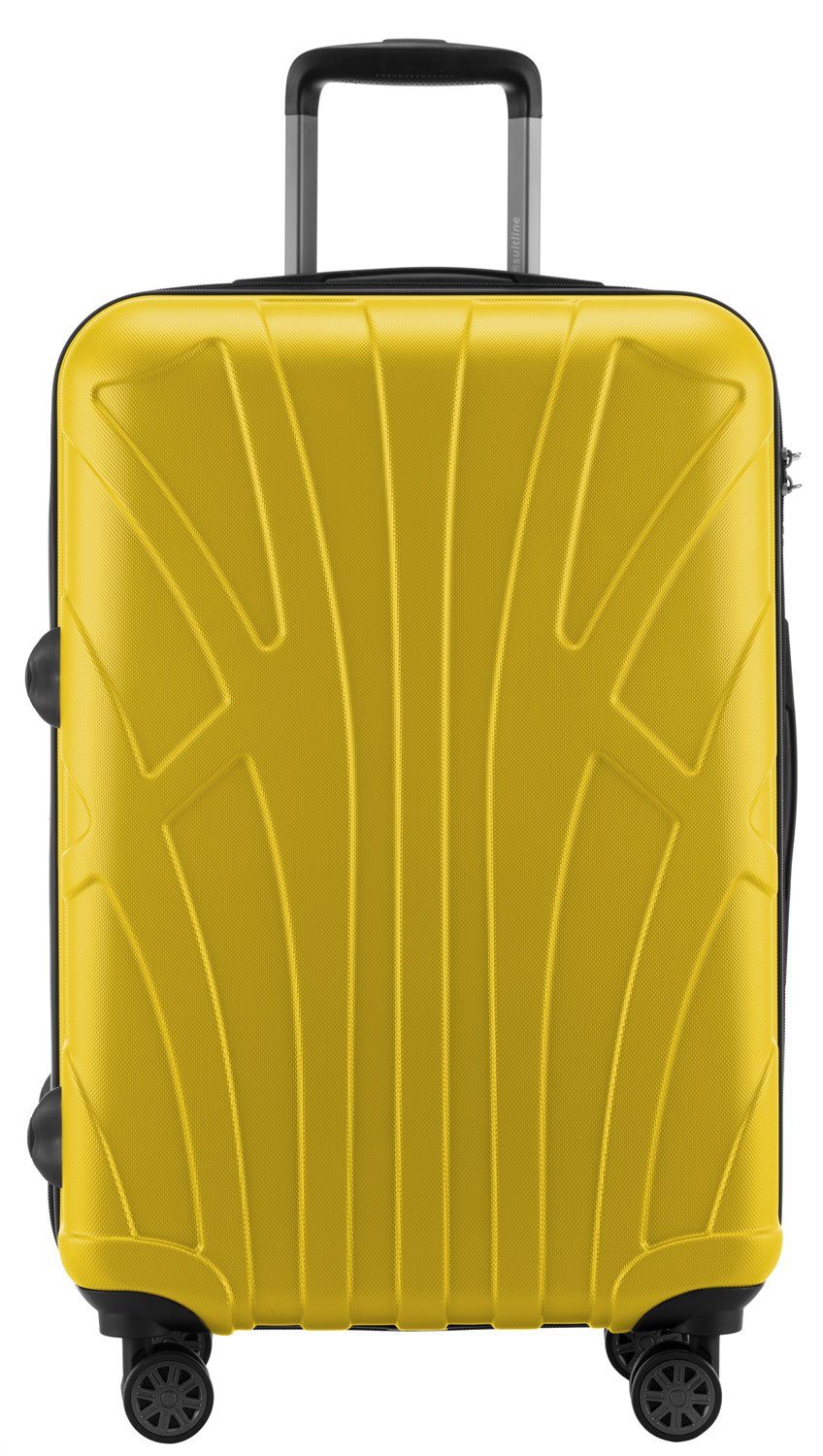 Suitline Koffer ca. - Packvolumen 68 4 S1, Erweiterbar, cm, Leicht, 58 65 Robust, Gelb TSA, Liter Rollen