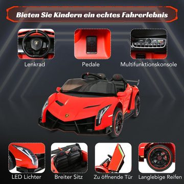 Ulife Elektro-Kinderauto Elektroauto für Kinder,Lamborghini Veneno 2 Motoren, Bluetooth, 3 Geschwindigkeiten, MP3-Musik,geeignet für Kinder ab 3 Jahren
