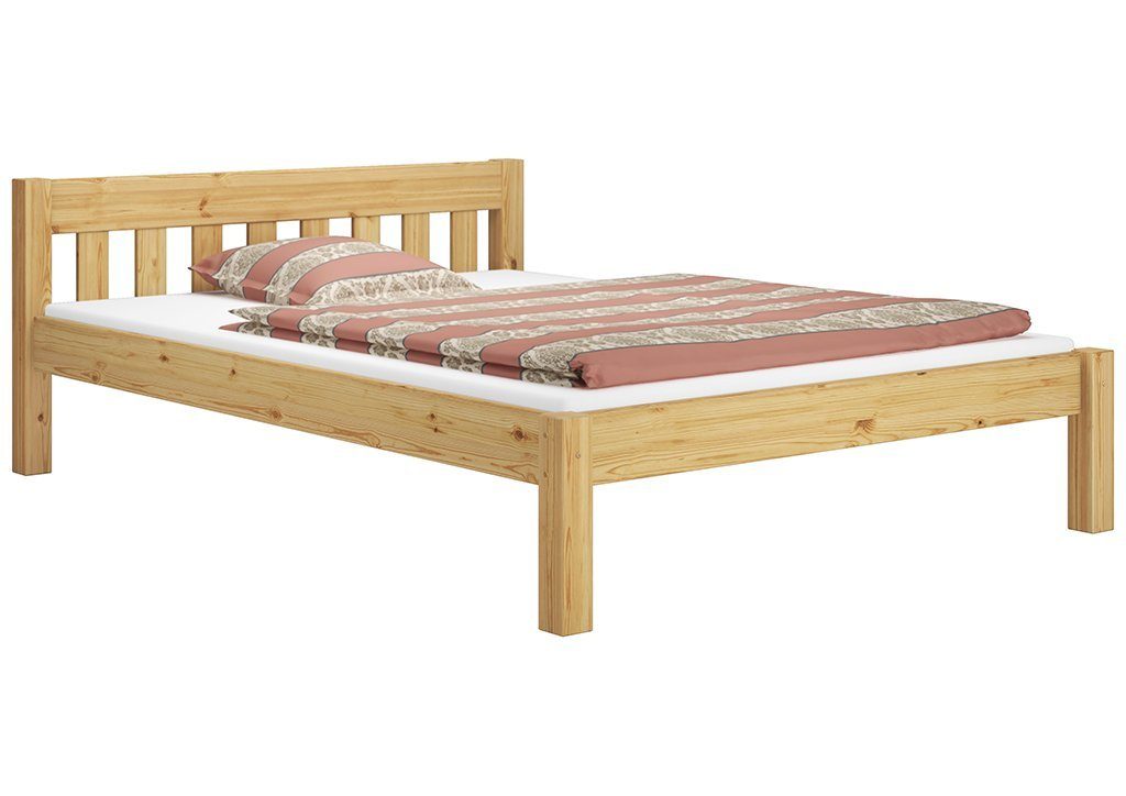 Einzelbett Kieferfarblos Matratze, mit breites Rost lackiert Bett Komfortables, und ERST-HOLZ 120x200