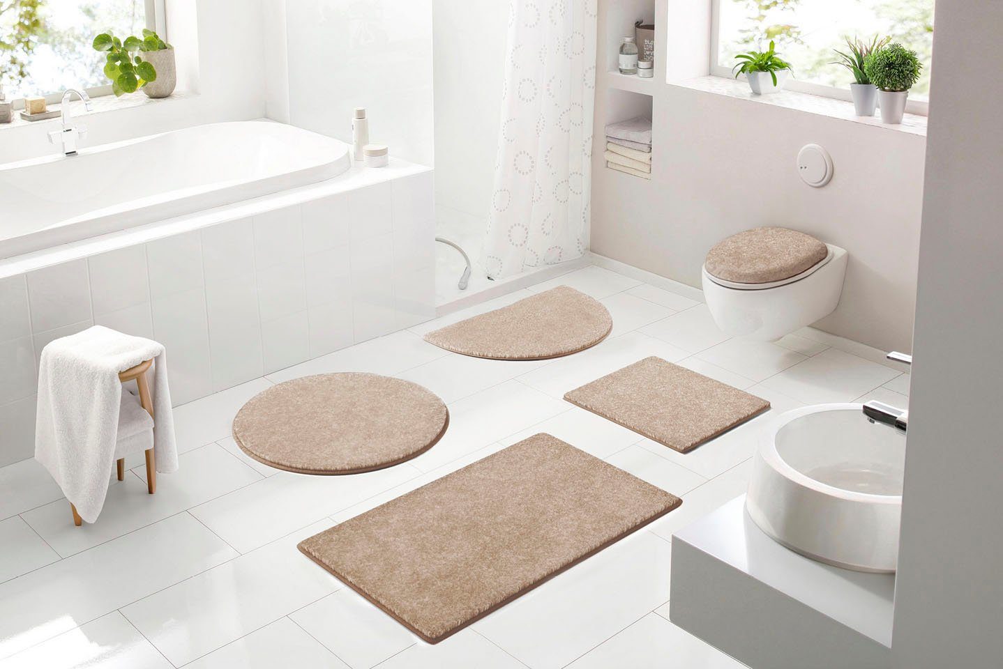 Grund Badematte Melli, Höhe 17 mm, rutschhemmend beschichtet, fußbodenheizu günstig online kaufen