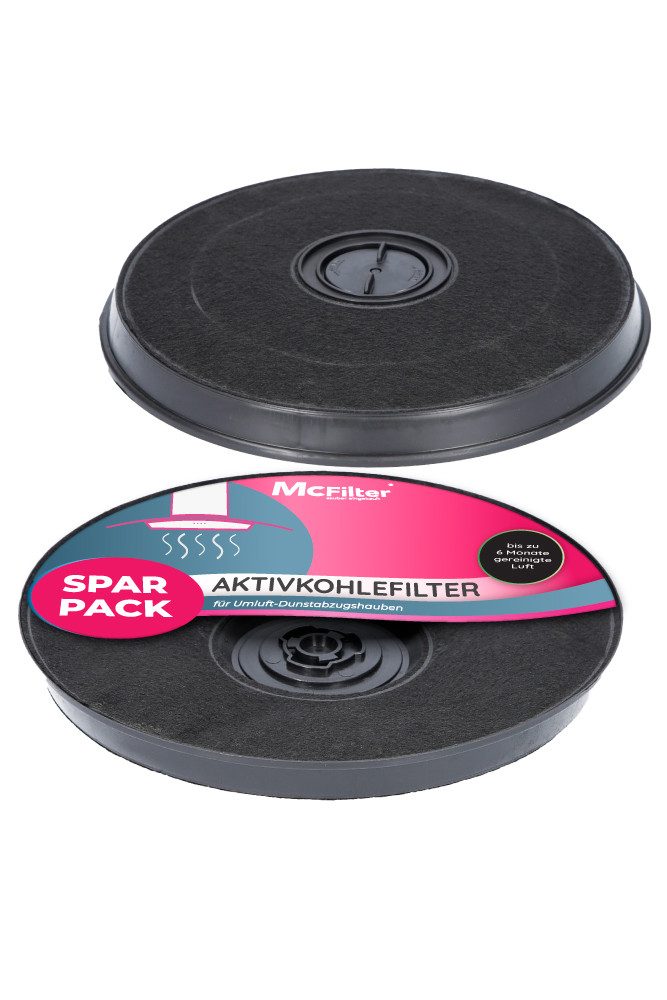 McFilter Aktivkohlefilter 2x Kohlefilter Фильтры, Zubehör für Faber 6093043 / 112.0157.238, Miele DKF7 4965501 4965502, Candy Hoover 49018357