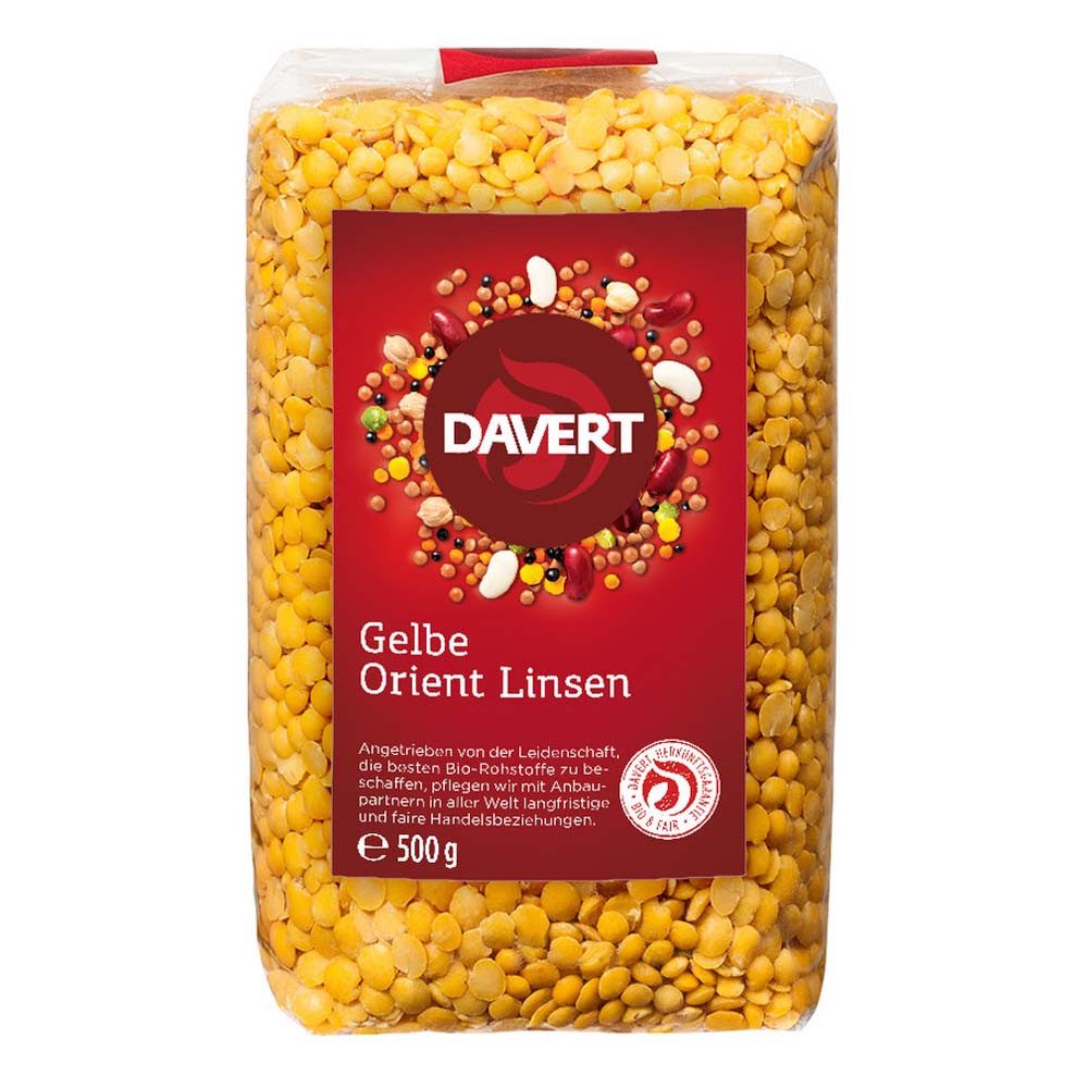 Davert Hülsenfrüchte Linsen - Gelbe Orient 500g