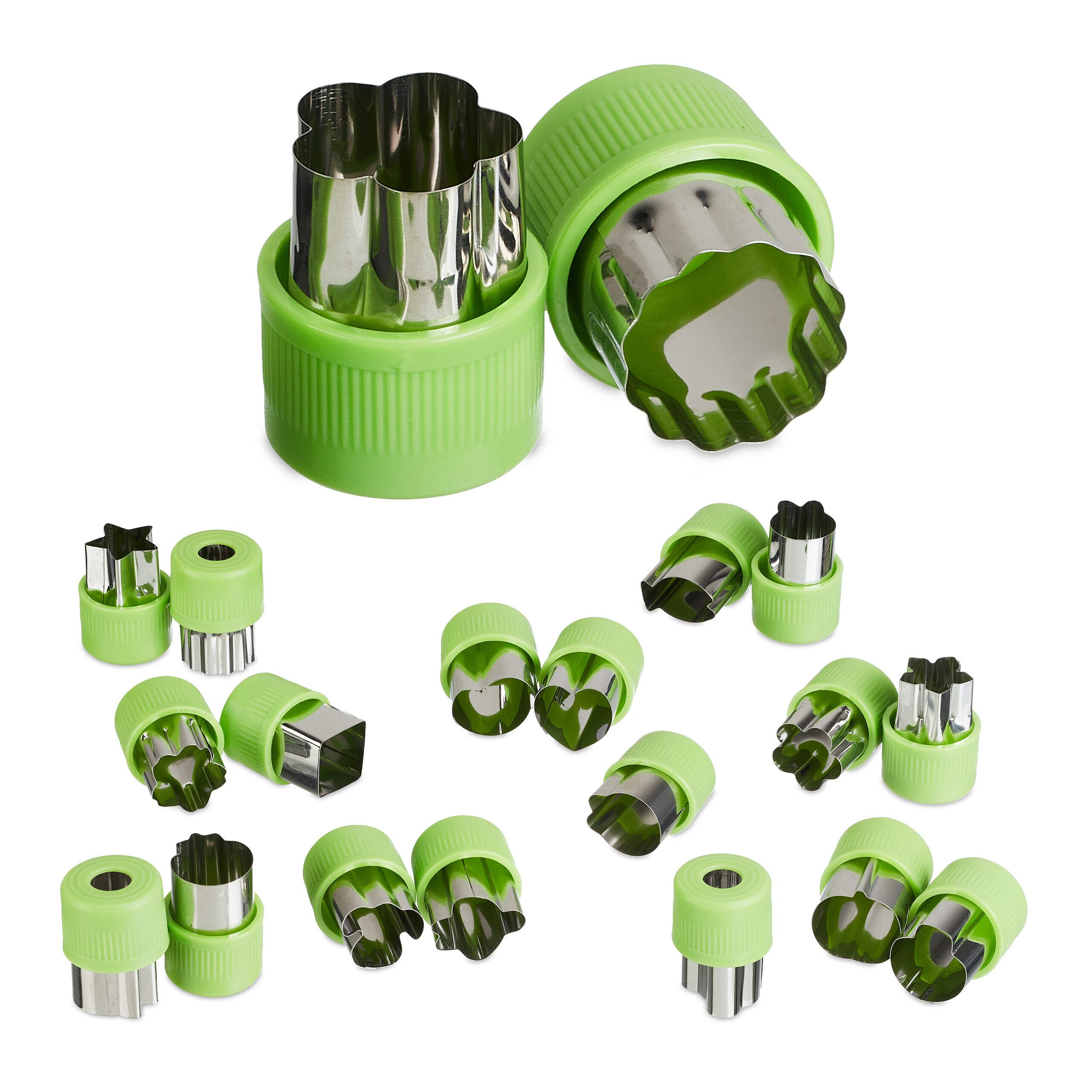 relaxdays Ausstechform Kleine Формочки для печенья im 20er Set, Edelstahl, (20-St)