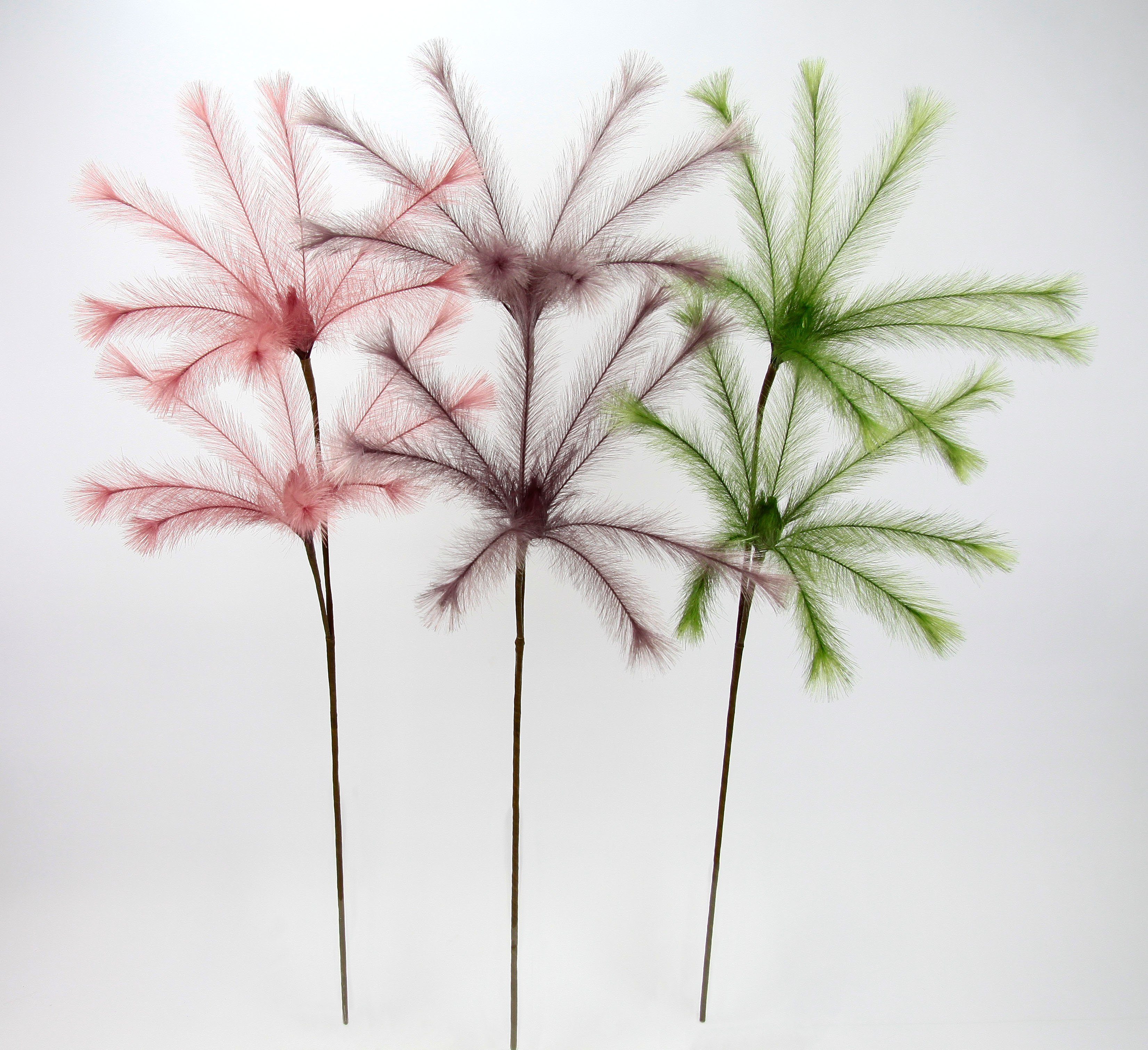 Kunstpflanze Federzweig, I.GE.A., Höhe 105 cm, 3er Set rosa | Kunstpflanzen