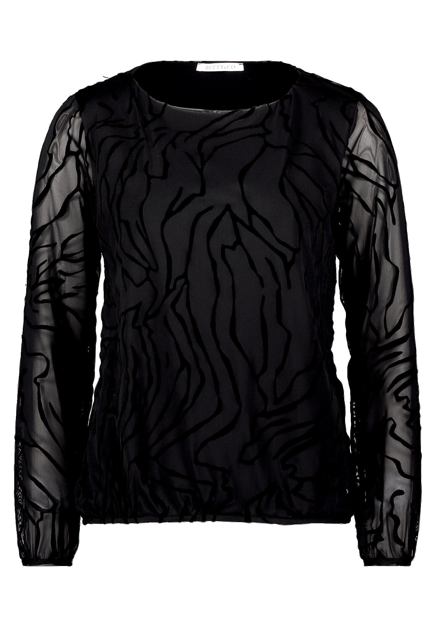 Betty&Co Kurzarmshirt Damen mit Raffung (1-tlg)
