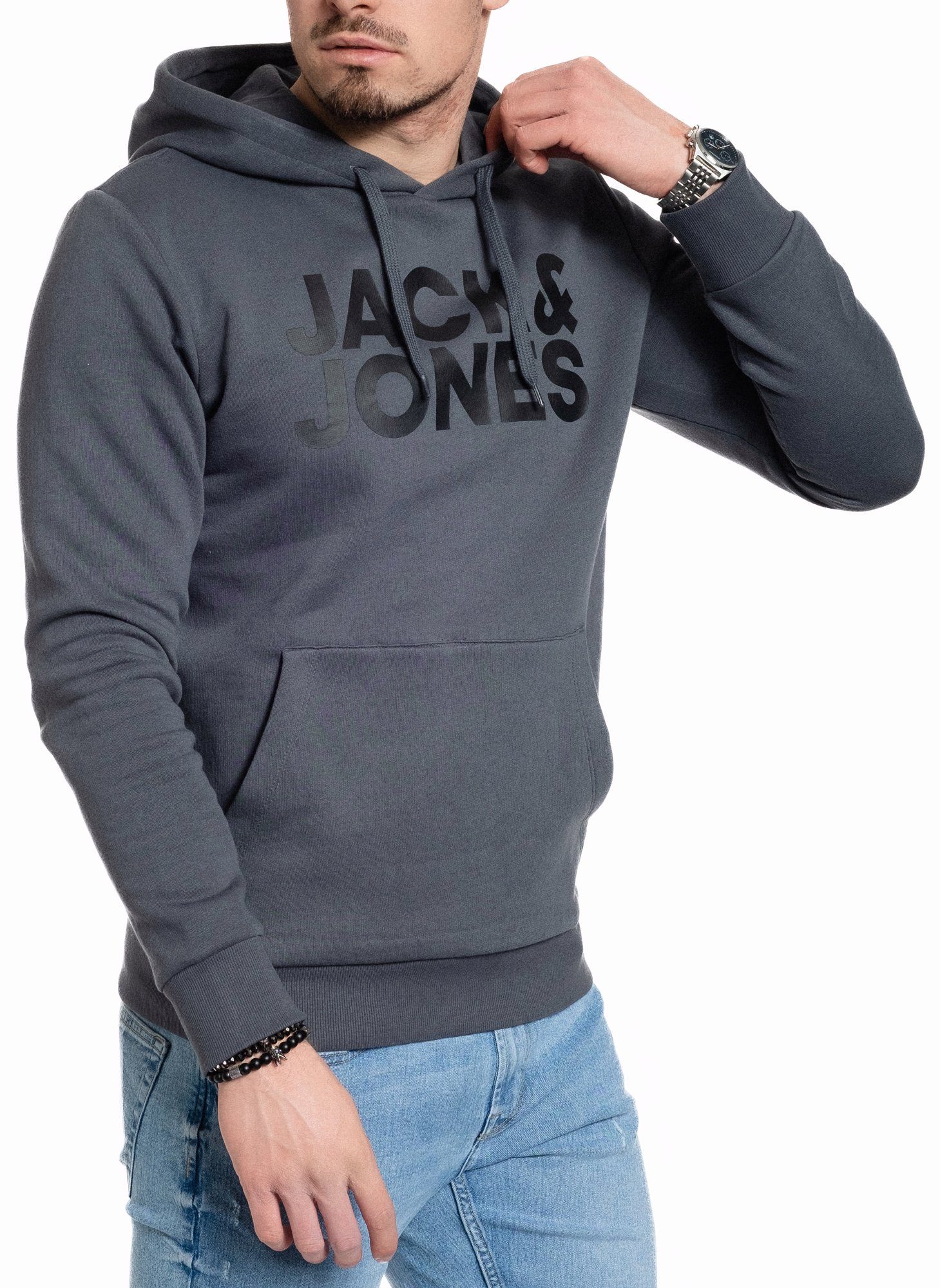 Darkslate-Black Jack & Kapuzensweatshirt Jones mit Kängurutasche