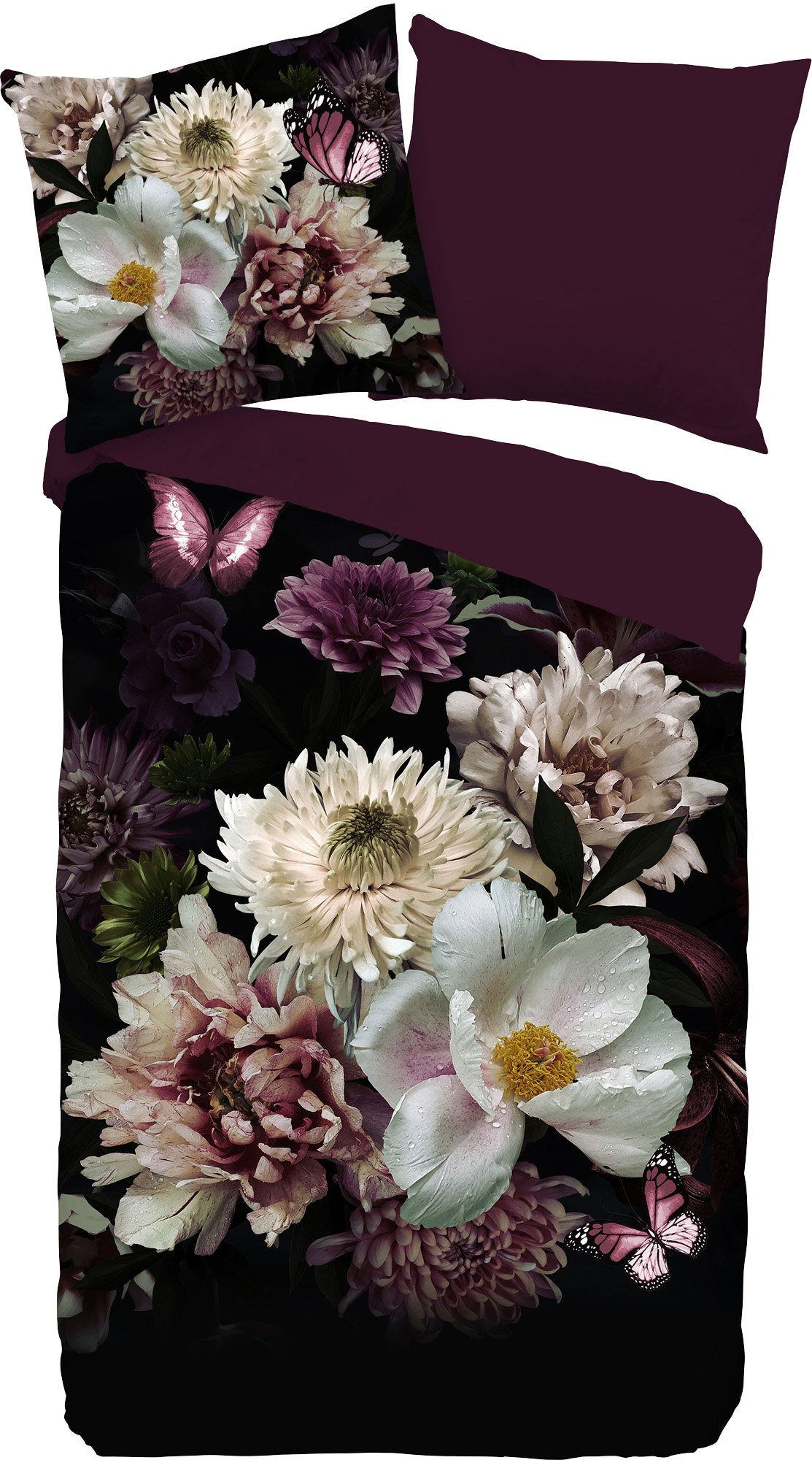 Pure Bettwäsche Wendebettwäsche "Marleen", Polyester, Microfaser Blumen