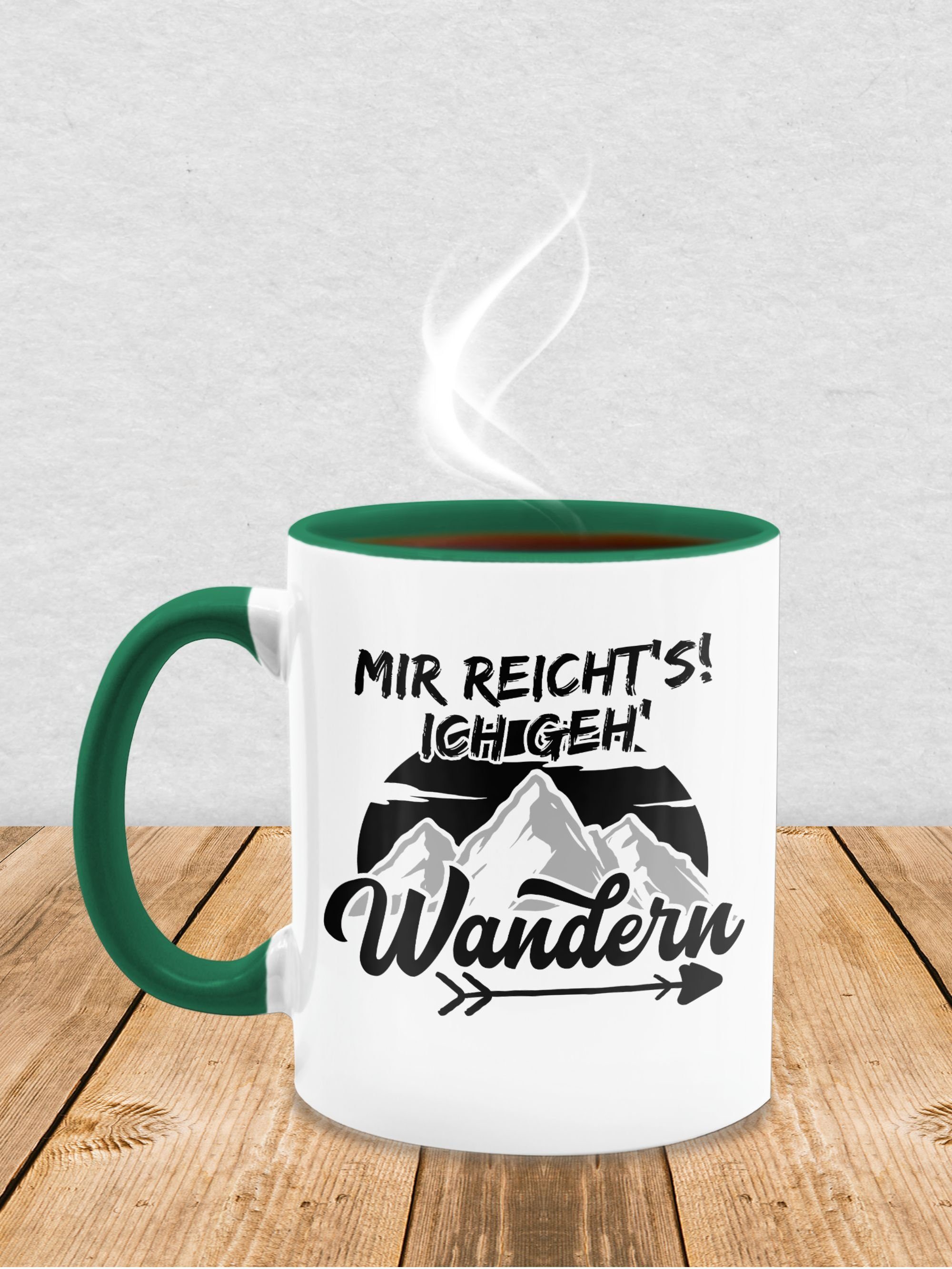 wandern geh - reicht's schwarz, Geschenk Tasse Pfeil - Hobby Petrolgrün Keramik, ich Kaffeetasse Shirtracer Mir 2