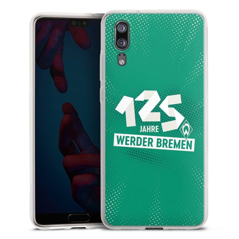 DeinDesign Handyhülle 125 Jahre Werder Bremen Offizielles Lizenzprodukt, Huawei P20 Silikon Hülle Bumper Case Handy Schutzhülle