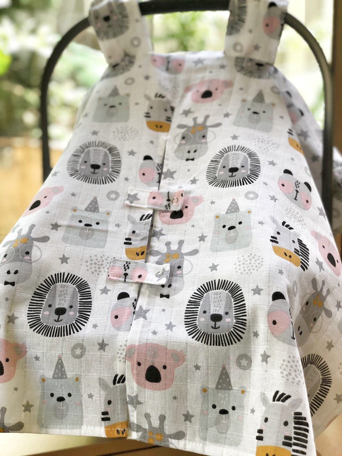 Baby Fancyroom Babyschale Babyschalen Set Sichtschutz Sitzauflage Einschlagdecke Maxi Cosi, ab: ab Geburt, (2-tlg., Sonnenschutz und kuschelige Sitzauflage), Musselin, Ersatz für Einschlagdecke