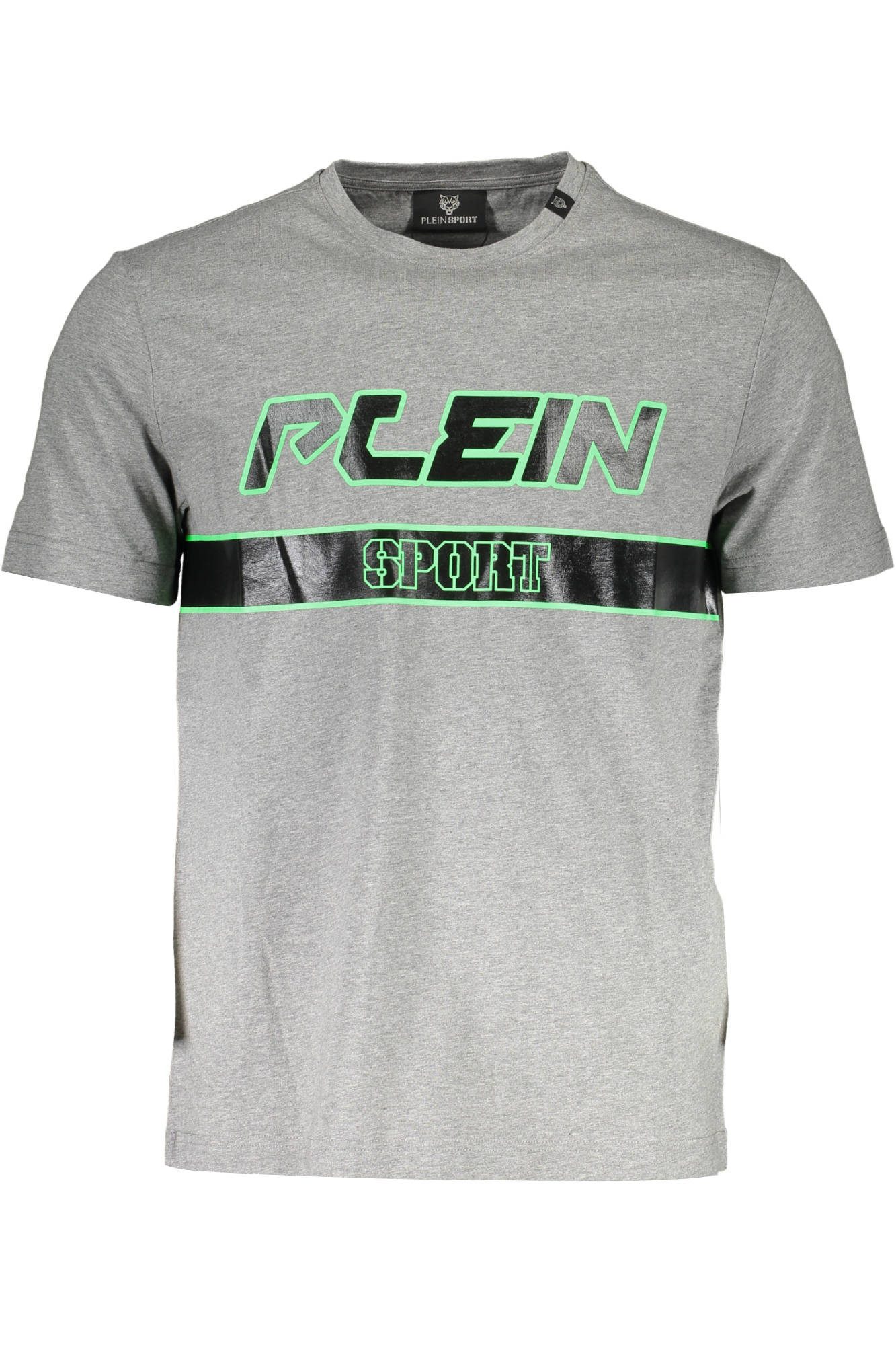 PLEIN SPORT T-Shirt Herren Kurzarm T-Shirt Grau mit Rundhalsausschnitt