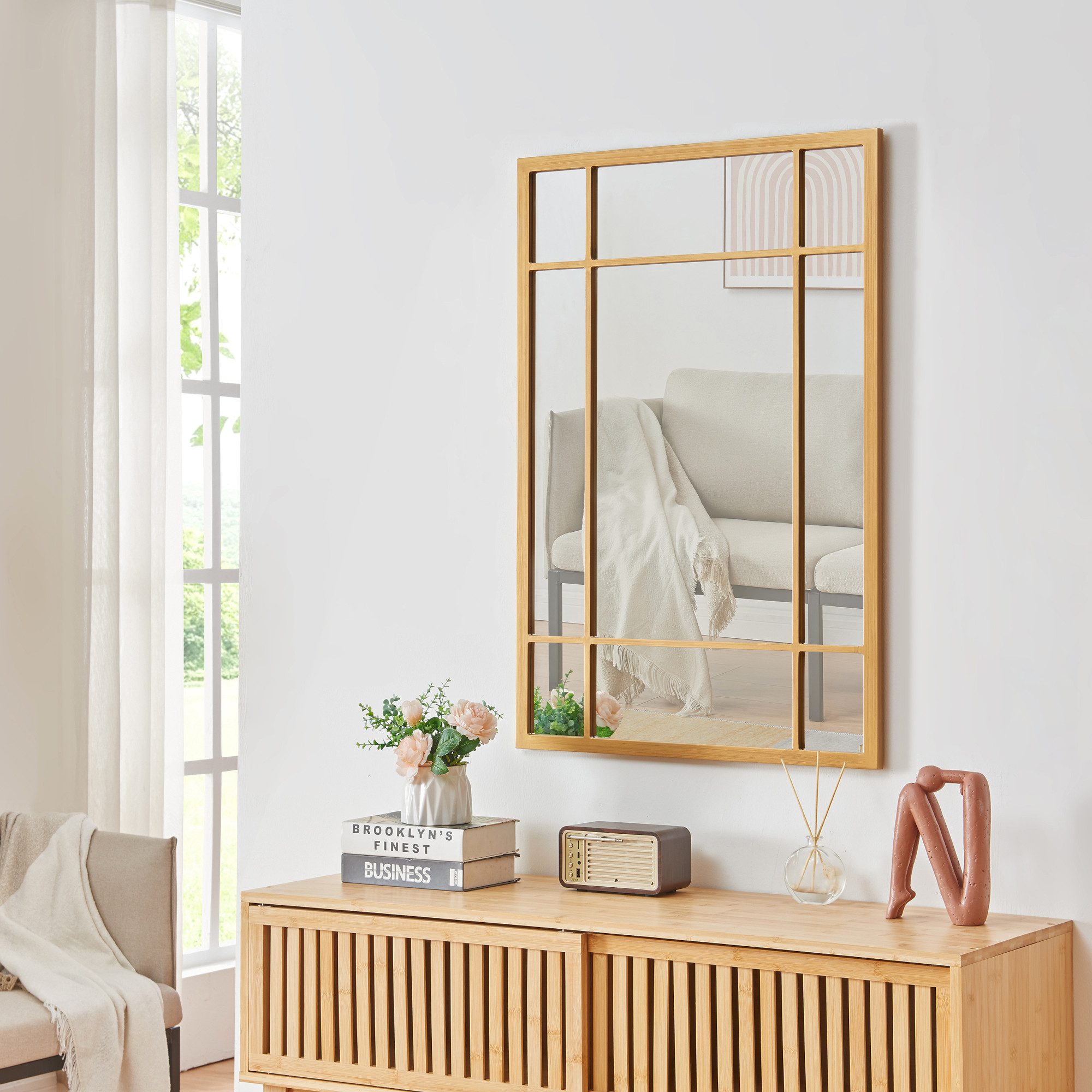 en.casa Wandspiegel, »Colobraro« Gold günstig online kaufen