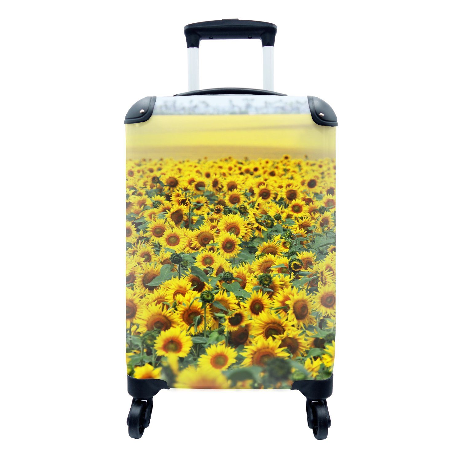MuchoWow Handgepäckkoffer Sonnenblume - Blumen - Natur, 4 Rollen, Reisetasche mit rollen, Handgepäck für Ferien, Trolley, Reisekoffer
