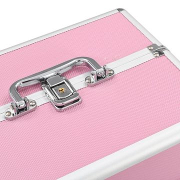 vidaXL Kosmetik-Koffer Kosmetikkoffer 22x30x21 cm Rosa Aluminium