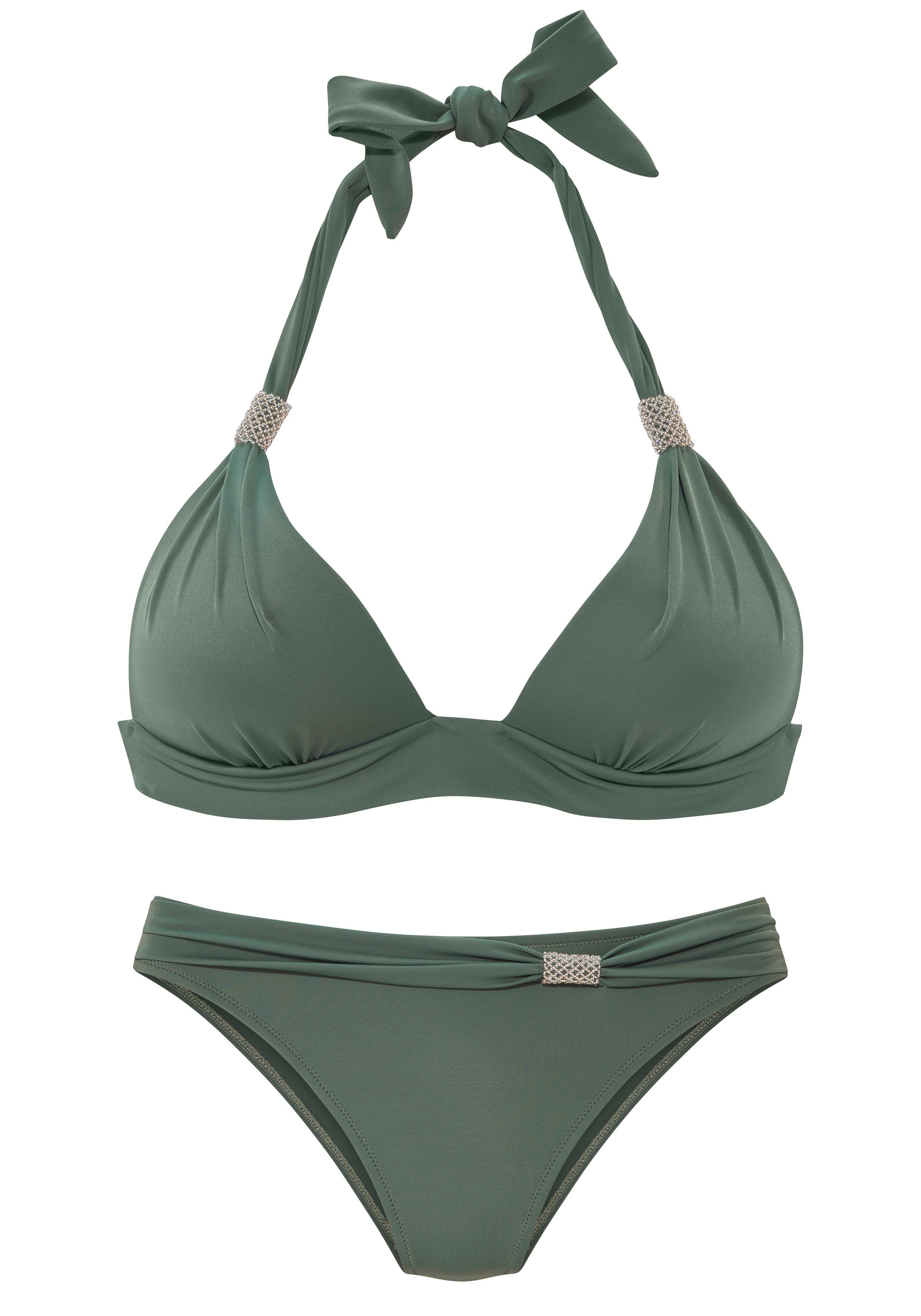 LASCANA Triangel-Bikini mit Details aus Zierperlen. € 74,99