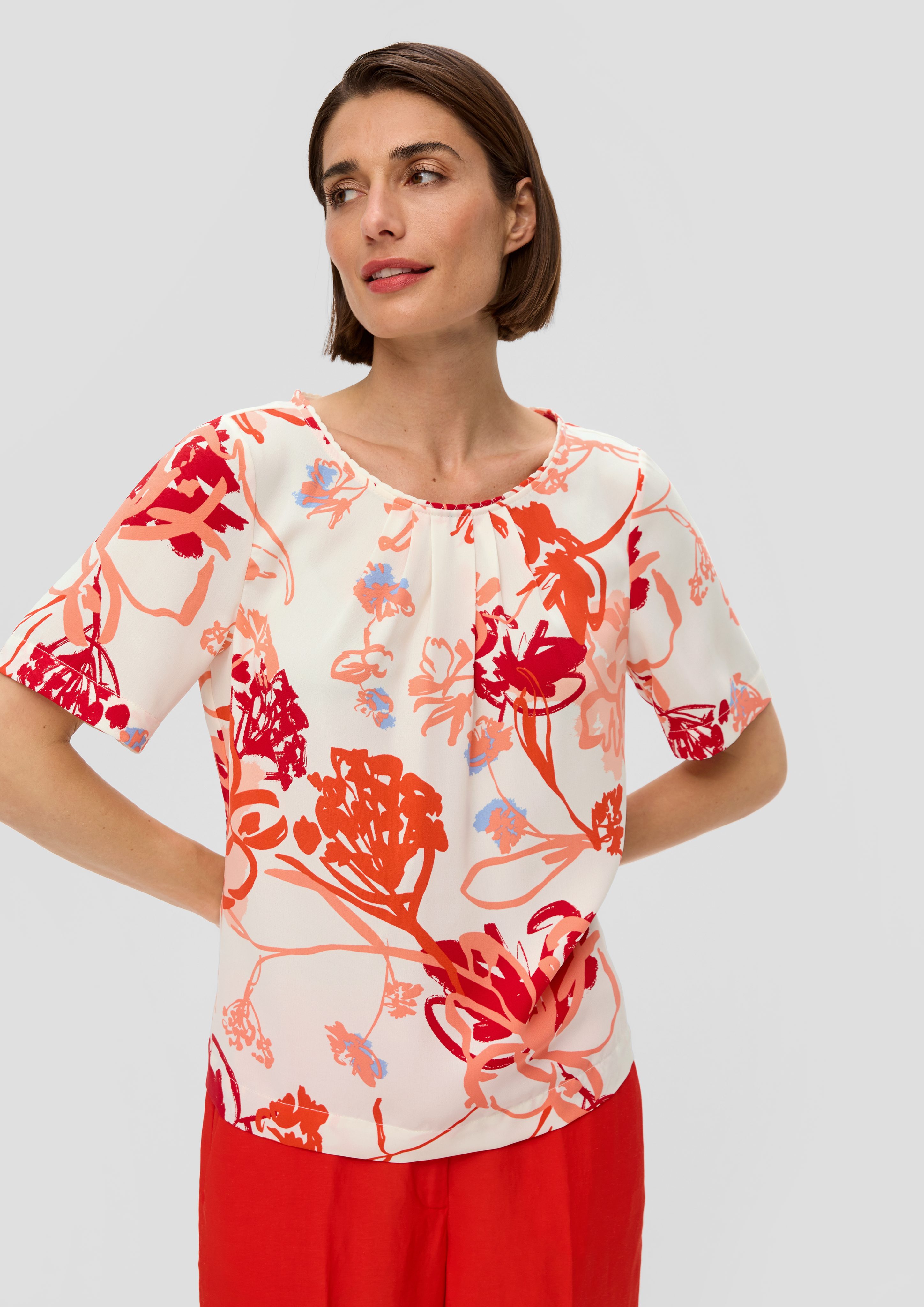s.Oliver BLACK LABEL Kurzarmbluse Bluse mit günstig online kaufen