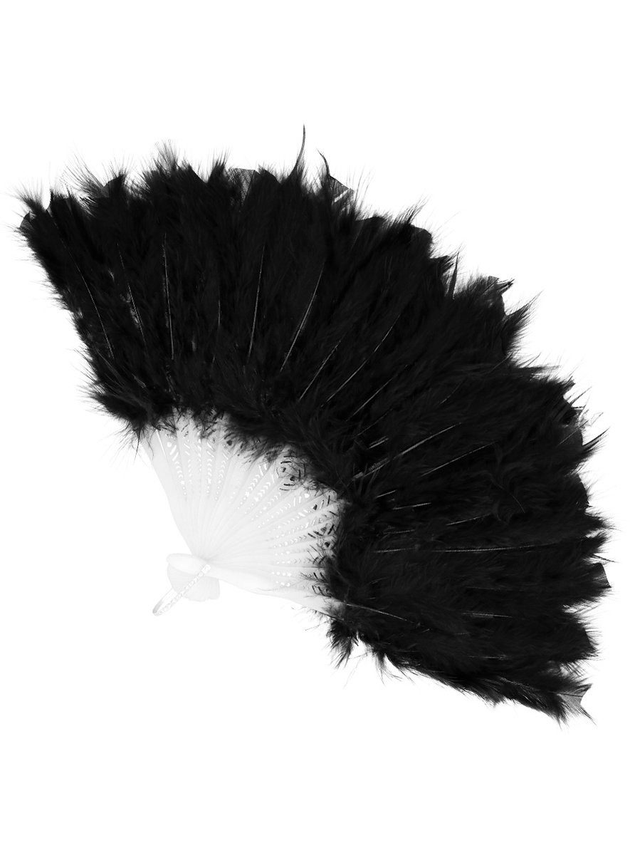Boland Kostüm Federfächer schwarz, Schicker Fächer für edle Damen und Diven