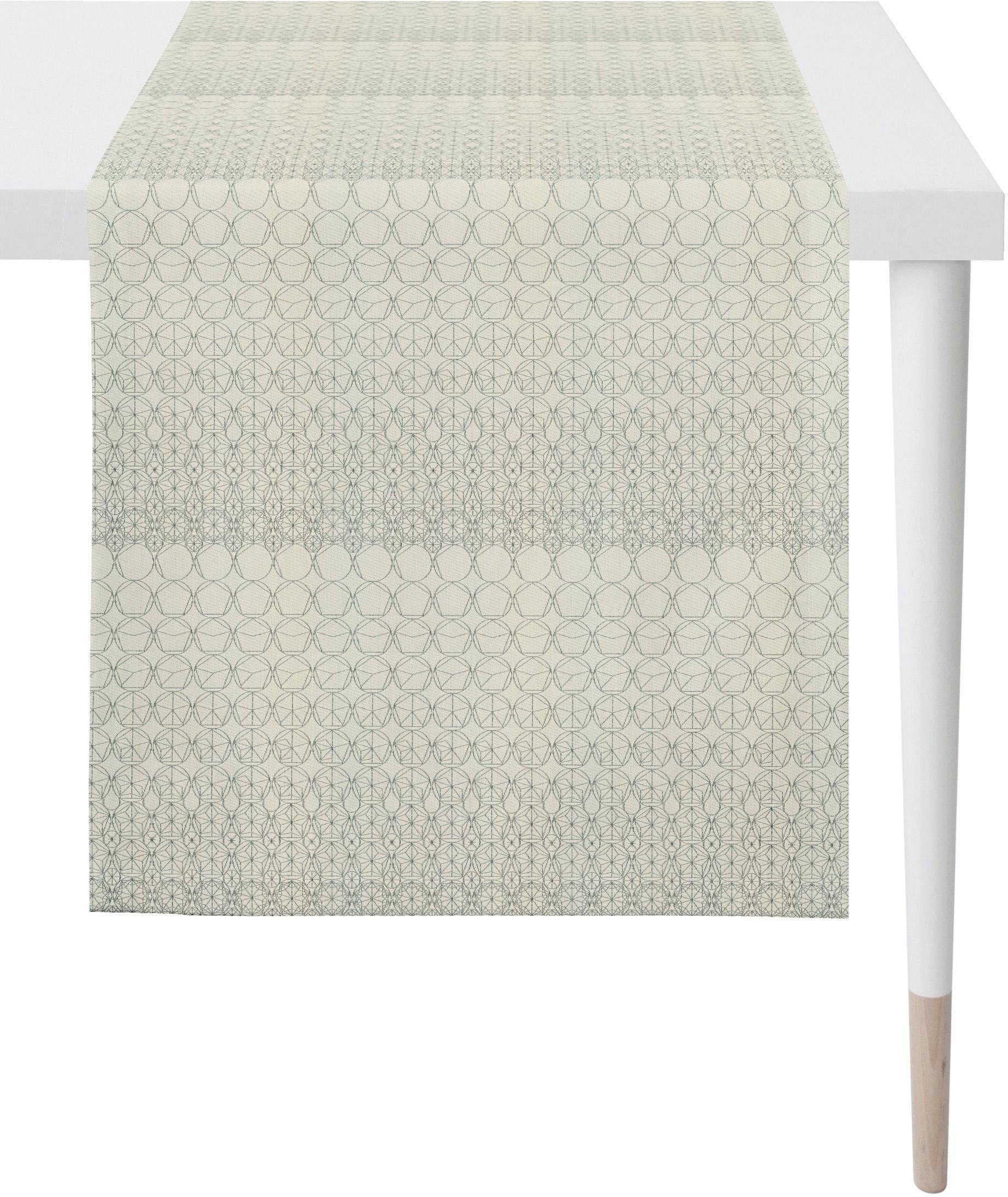 APELT Tischläufer 1308 Loft Style, Jacquard (1-tlg), Fleckschutz grau/beige