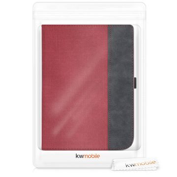 kwmobile E-Reader-Hülle Flip Schutzhülle für Pocketbook InkPad 3 / 3 Pro / Color, Handschlaufe - Cover Wildleder-Optik
