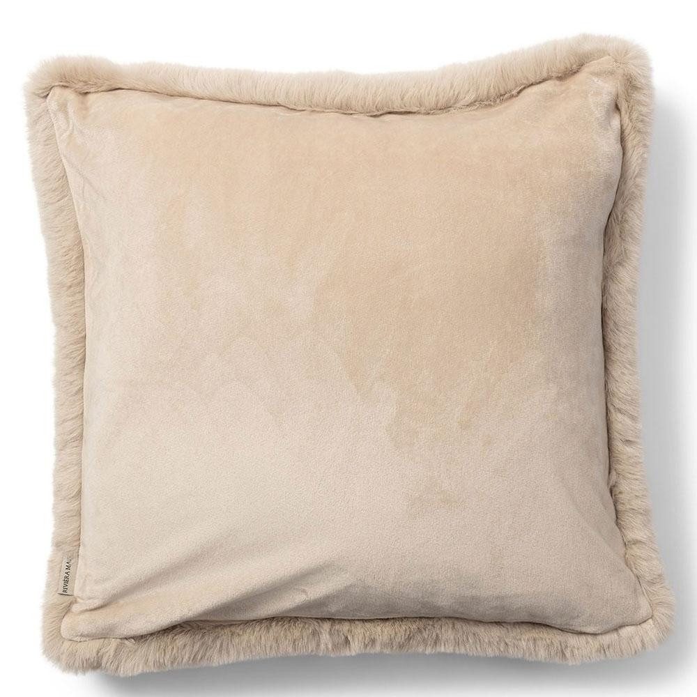Rivièra Maison Kissenhülle Kissen Alba Kunstpelz Braun (50x50cm) günstig online kaufen