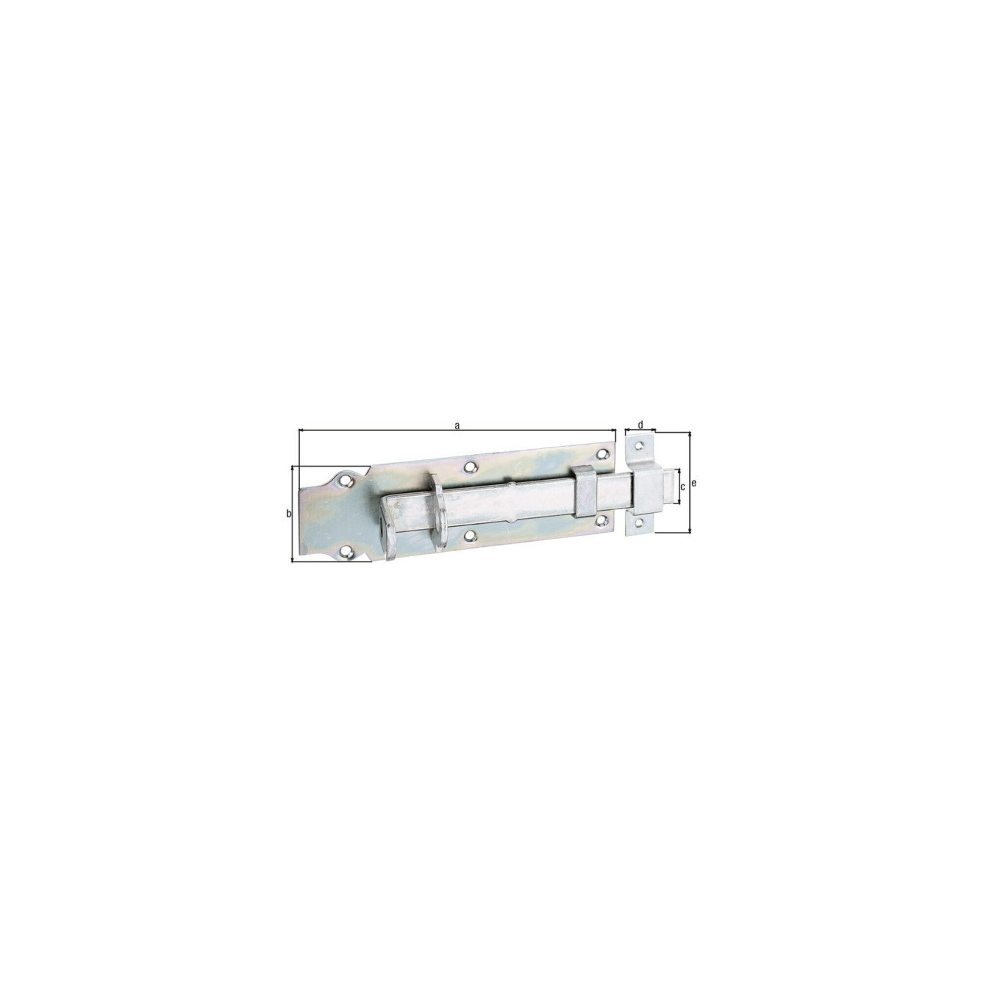 Alberts Schraube Schlossriegel L.200mm B.64mm ger.STA galv.verz.d.pass.Ausschub 65mm GA