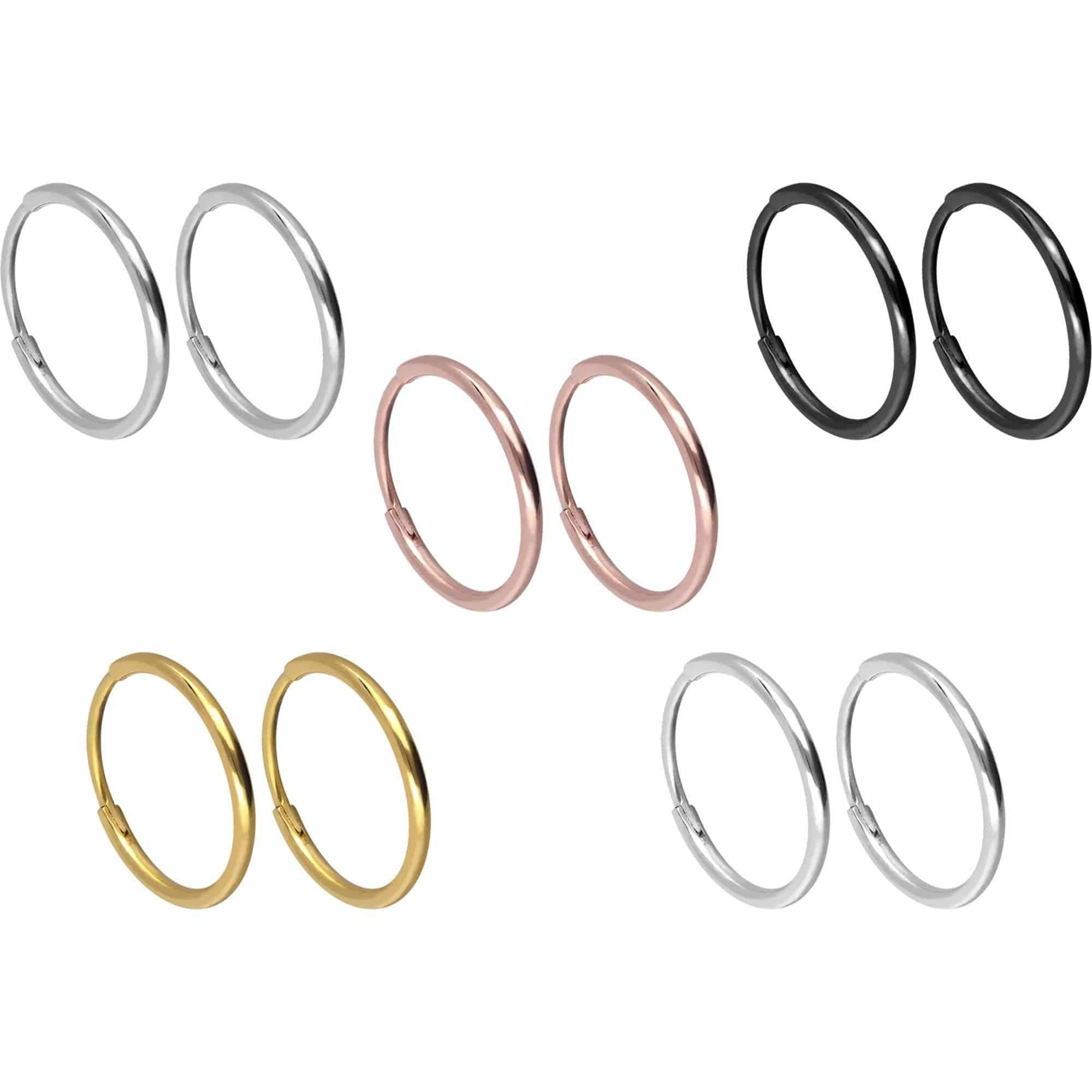 FILANGO Paar Creolen Titan Ohrclicker Creolen (Creolen, 1-tlg)