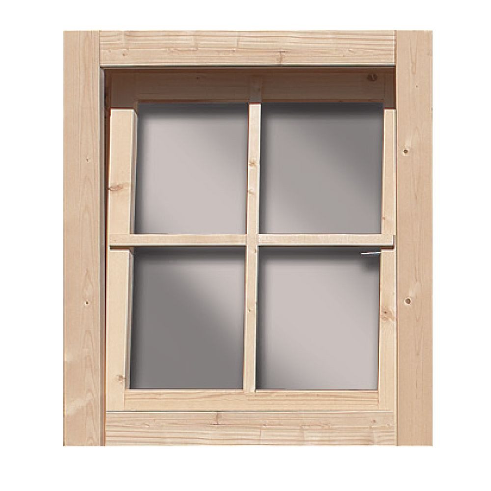Karibu Fenster Dreh-/Kippfenster aus Echtglas 38/40mm Saunafenster Gartenhausfenster, (1 Stück), aus Nordische Fichte
