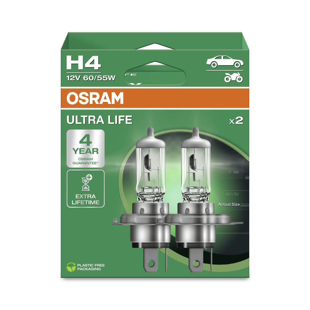 Osram KFZ-Ersatzleuchte Osram Automotive 4062172387491 Halogen Leuchtmittel Ultra Life H4 60/5 – Bild 2 von 3