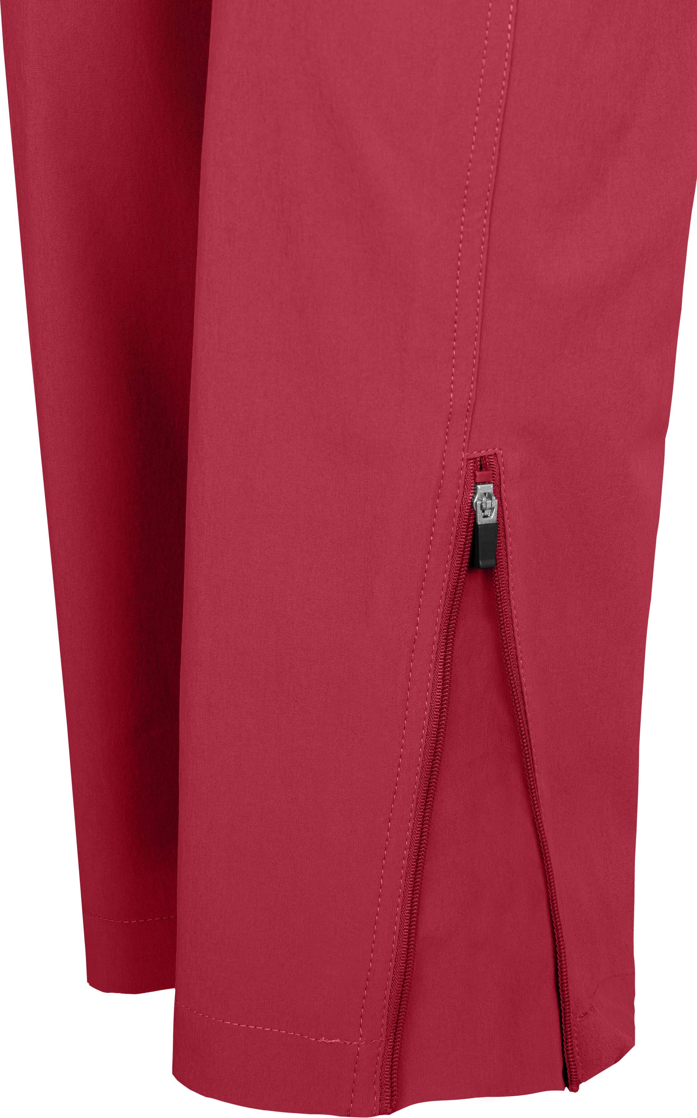 Bergson Outdoorhose MENA (slim) Damen Wanderhose, vielseitig, pflegeleicht, Kurzgrößen, dunkelrot – Bild 4 von 5