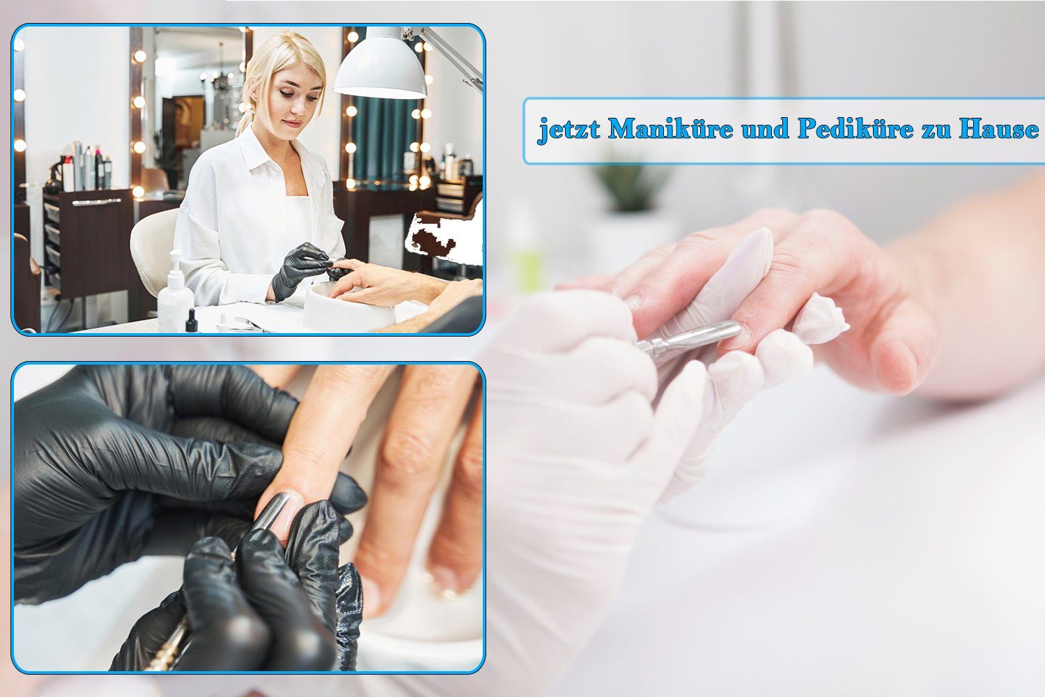 SMI Nagelhautschieber 2 tlg Nagelhautentferner Nagelheber Eckenheber Fußpflege Instrumente, 2-tlg., doppelseitig