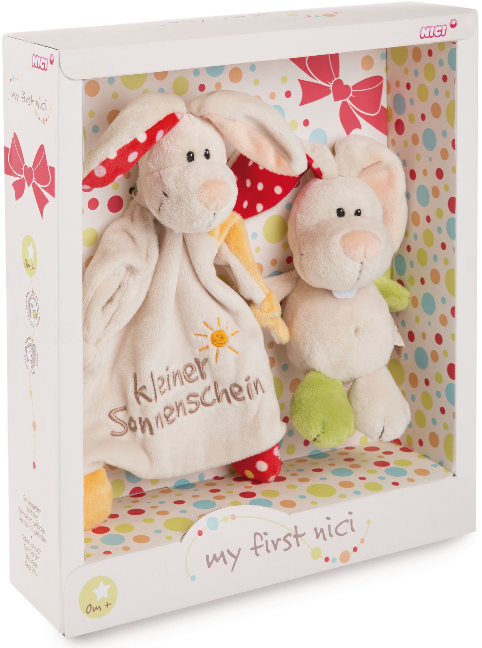 Image of Nici Kuscheltier »My first NICI, Schmusetier Hase Tili, 18 cm« (Set, 2-St., Geschenk-Set), mit Schmusetuch