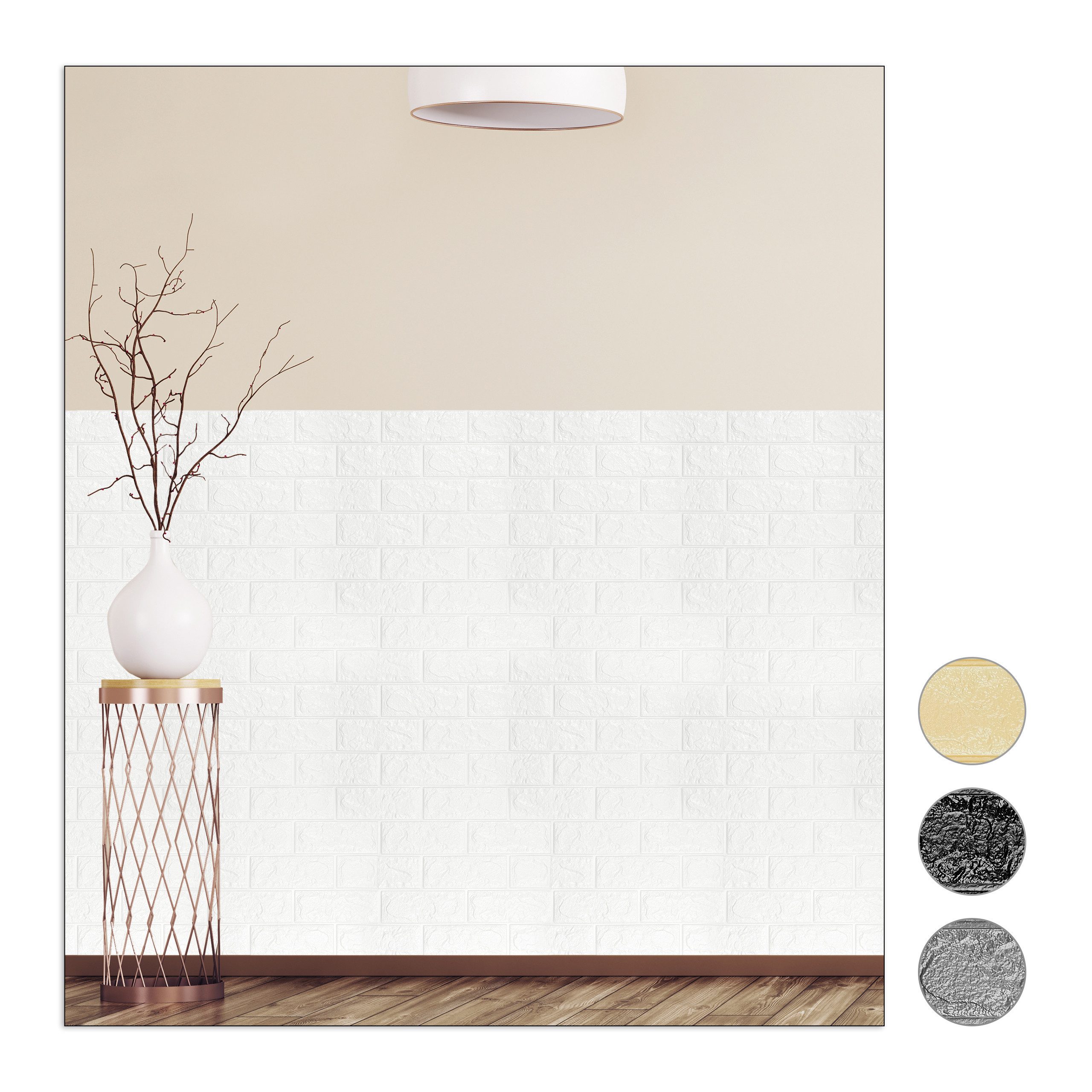 relaxdays Wandpaneel Wandpaneele selbstklebend im Set, (10-tlg) weiß günstig online kaufen