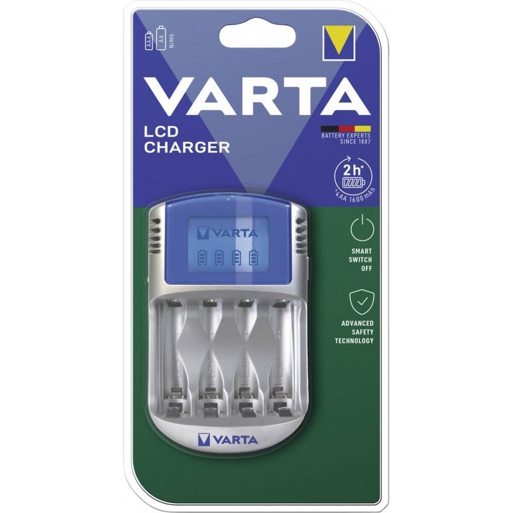 VARTA Varta Power Play LCD-Ladegerät für NiMH Akkus. Akku-Ladestation (Varta Power Play LCD-Charger, LCD-Anzeige für einfachen Betrieb)