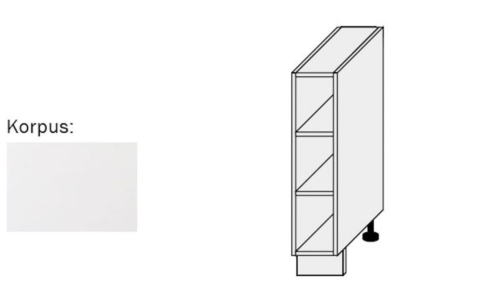 Feldmann-Wohnen Fächerschrank ESSEN TREND 15cm weiß mit 3 offenen Fächern